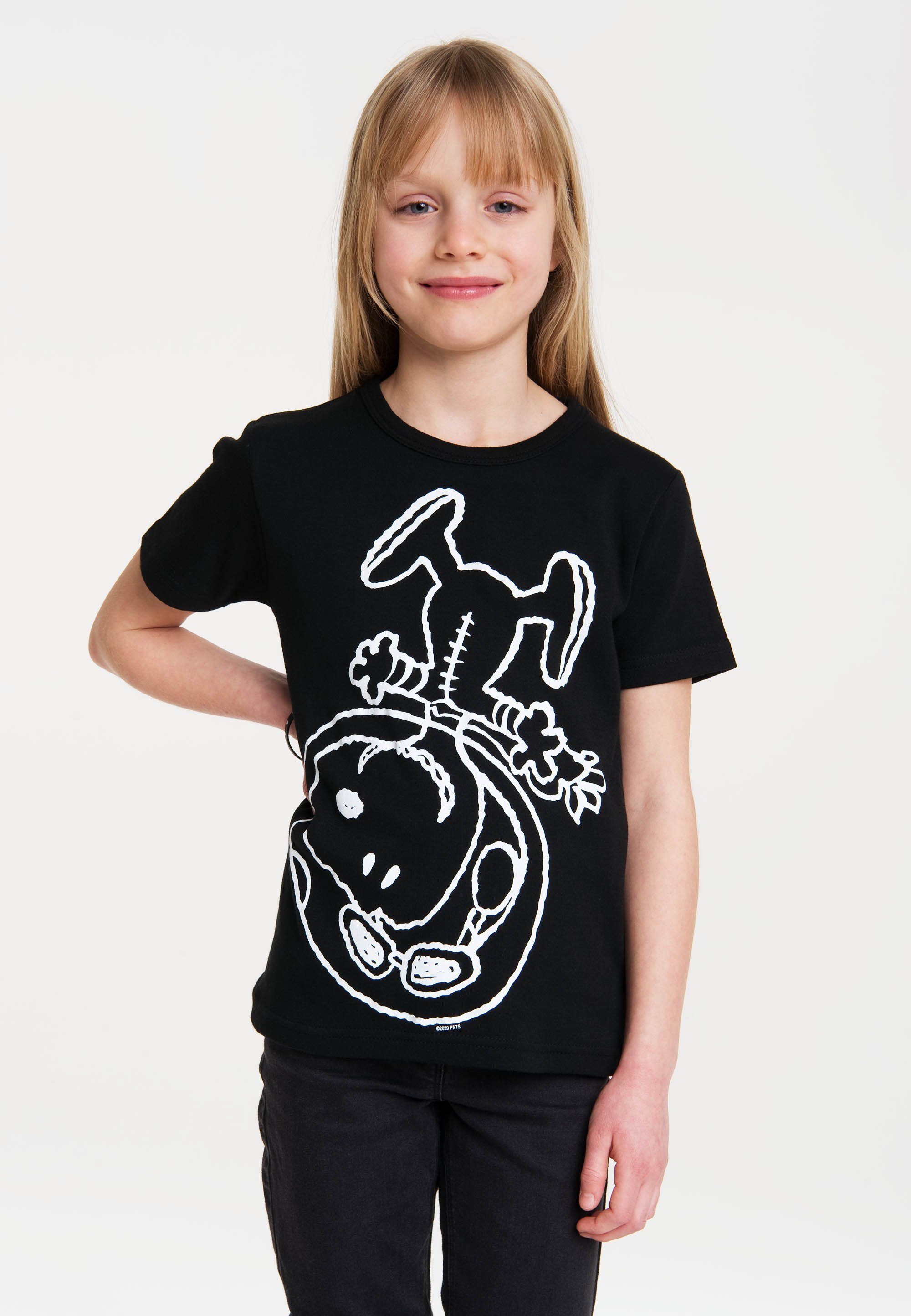 LOGOSHIRT T-Shirt Snoopy-Astronaut mit lizenziertem Originaldesign