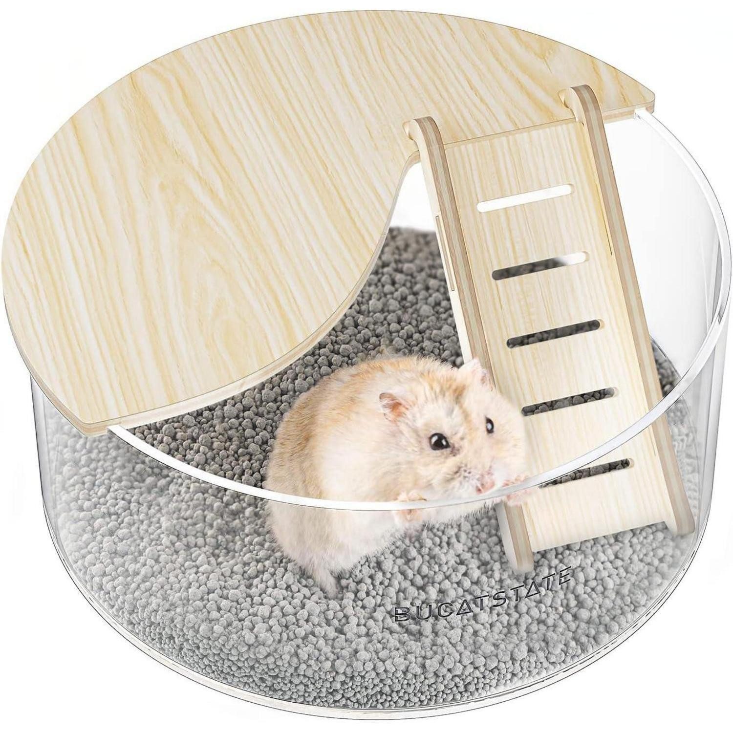 LuxusKollektion Kleintierkäfig Hamster Sandbad Acryl Raum Katzenklo Mäuse Lemminge Rennmäuse