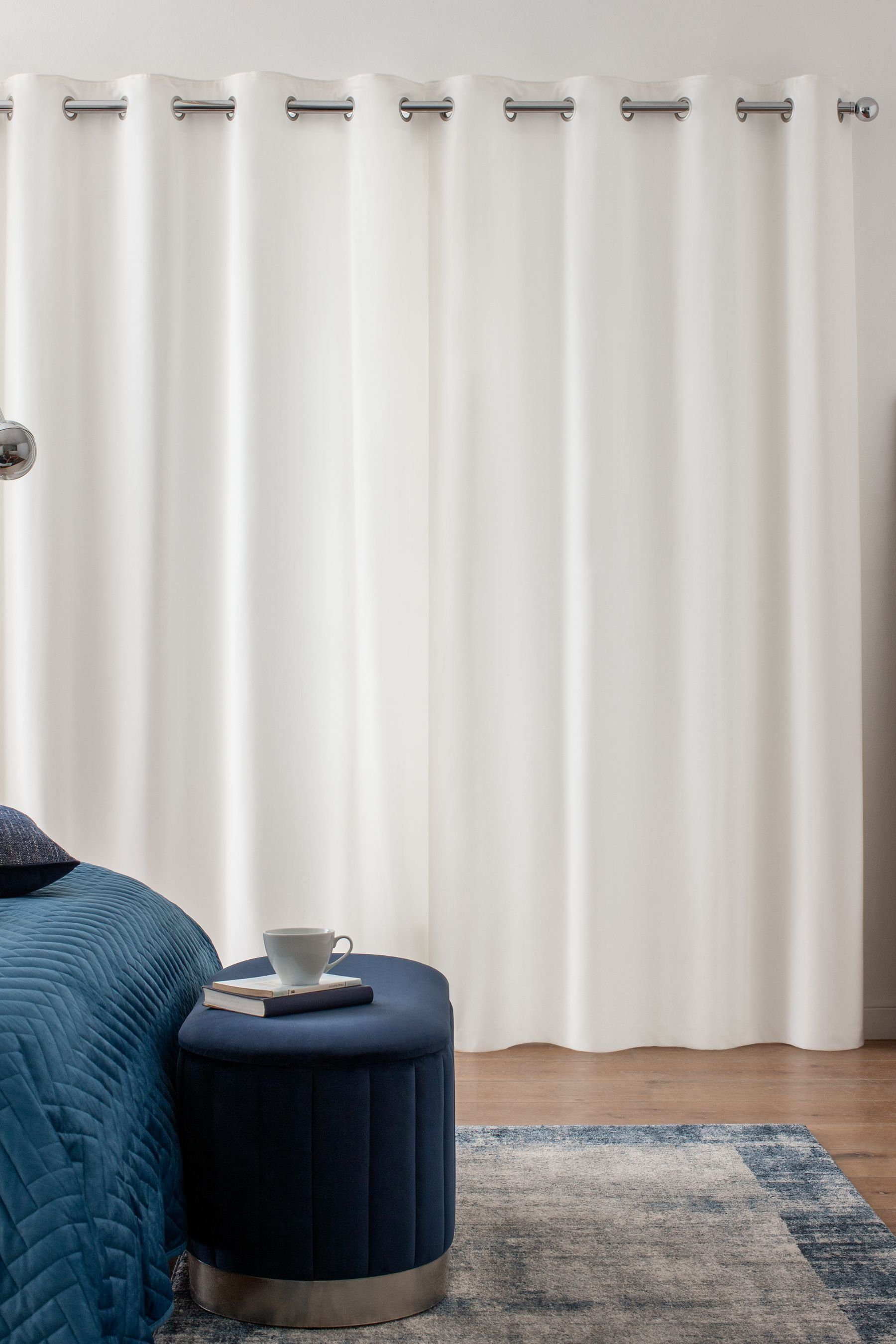 Next Vorhang Gefütterte Ösenvorhänge aus Mattsamt, günstig online kaufen