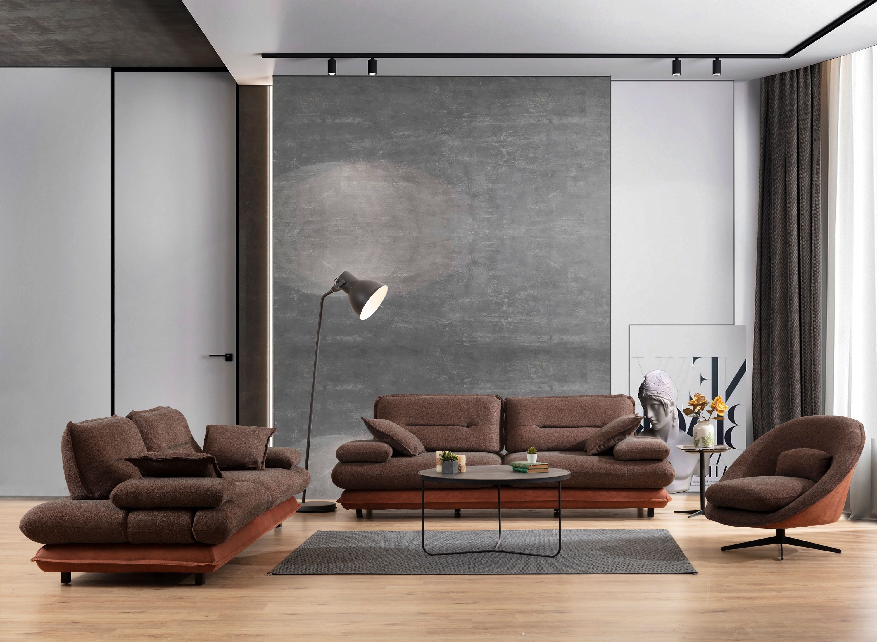 Nobelaa Sofa Sitzgruppe/Sofa Set - Wohnzimmergarnitur "Lunaria" 3+3+1