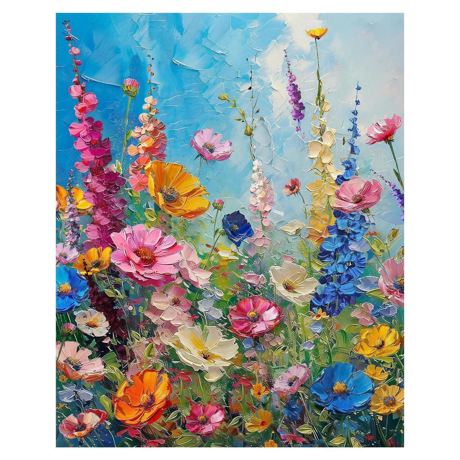 LuxusKollektion Malen nach Zahlen Malen nach Zahlen Blumen 40x50cm Acryl