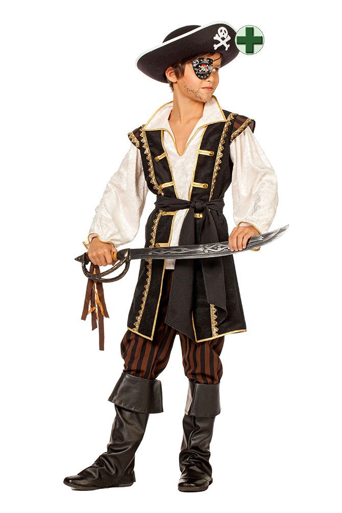 Piraten-Kostüm Jungen Piratenkapitän Komplett mit Piratenhut