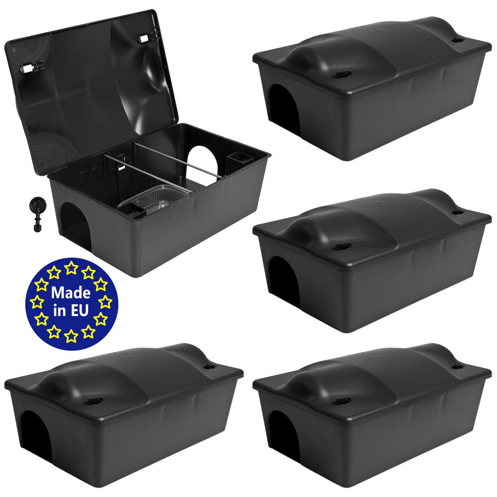 Ratten Köderbox 4X I Sicher Für Kind Und Tier I Effektive Köderboxen Rattenköder Gift - Foto 9