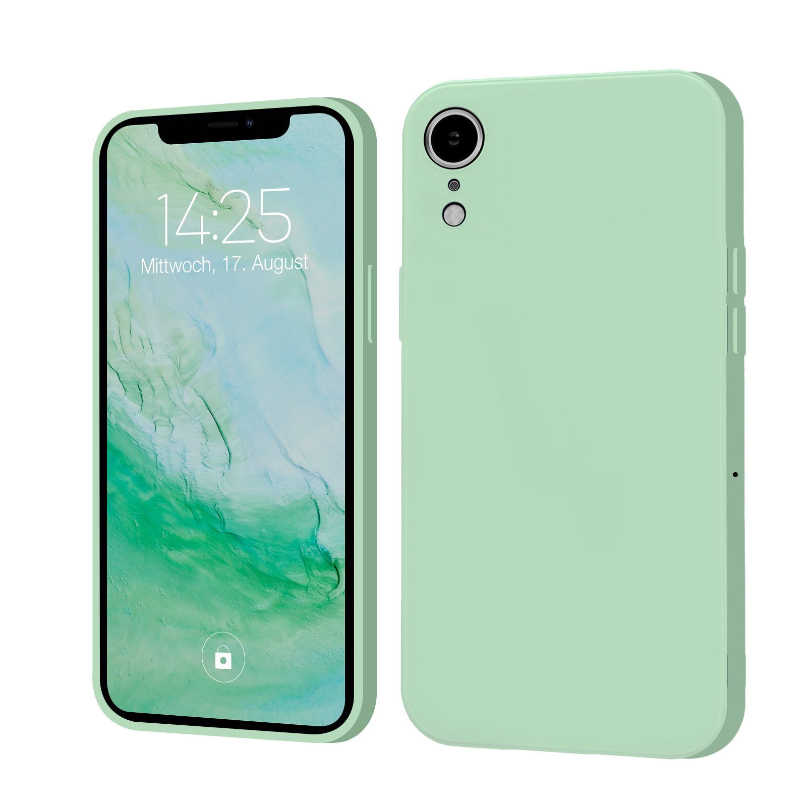 Tec-Expert Handyhülle SoftGrip Cover Hülle für Apple iPhone XR, Cover Bumper Case viele Farben wahlweise mit Glas