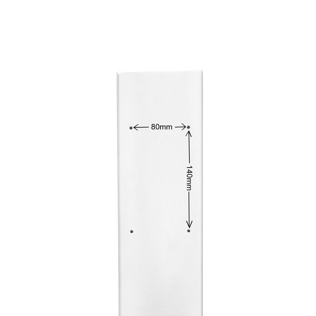 Montagematerial) silber Pfosten 12 150cm, Inkl. Summit (Höhe 5,5cm - Elektroauto-Ladestation-Halterung, für x Wallbox Montagesäule Summit