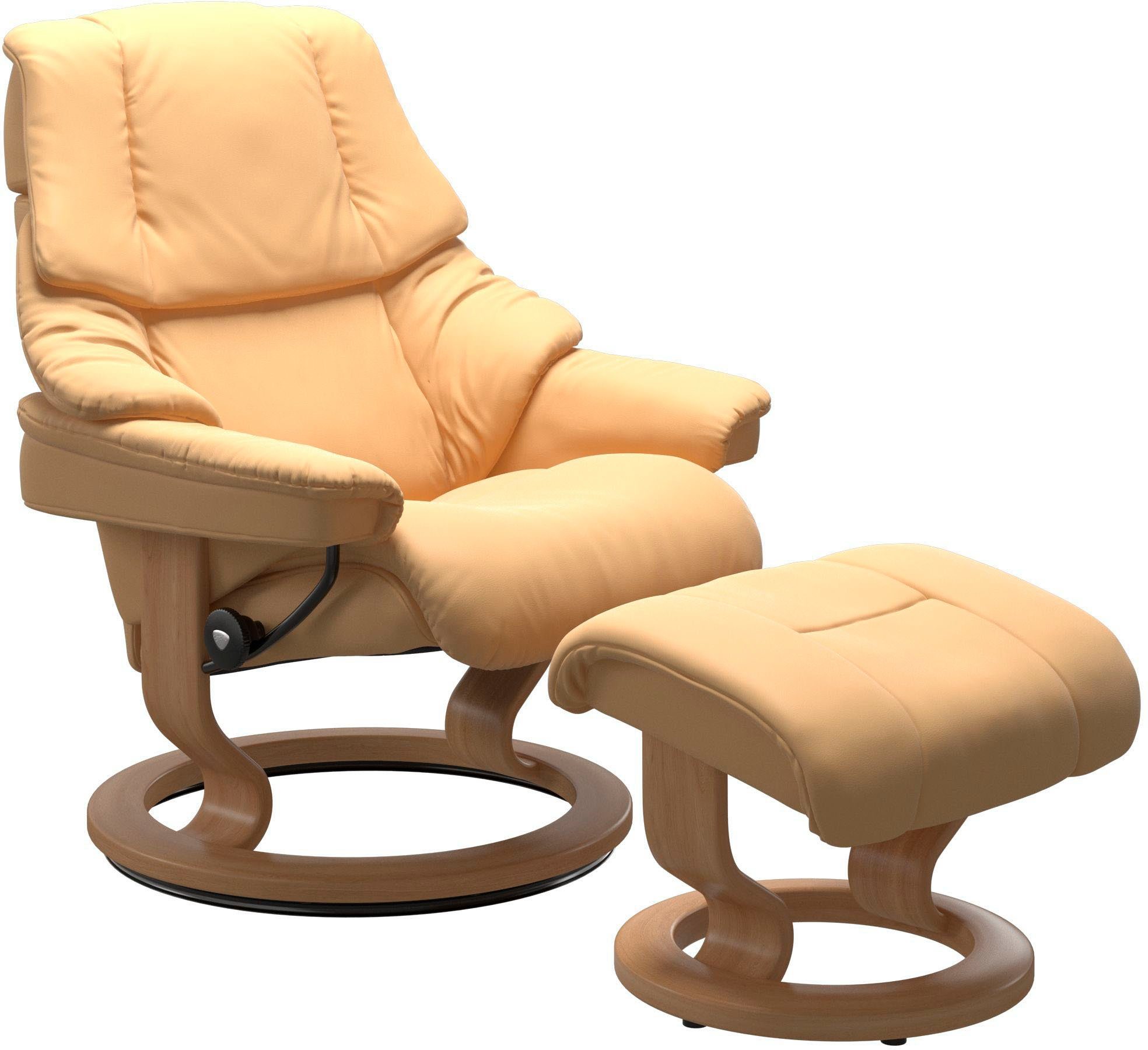 Stressless® Relaxsessel Reno (Set, Relaxsessel mit Hocker), mit Hocker, mit  Classic Base, Größe S, M & L, Gestell Eiche