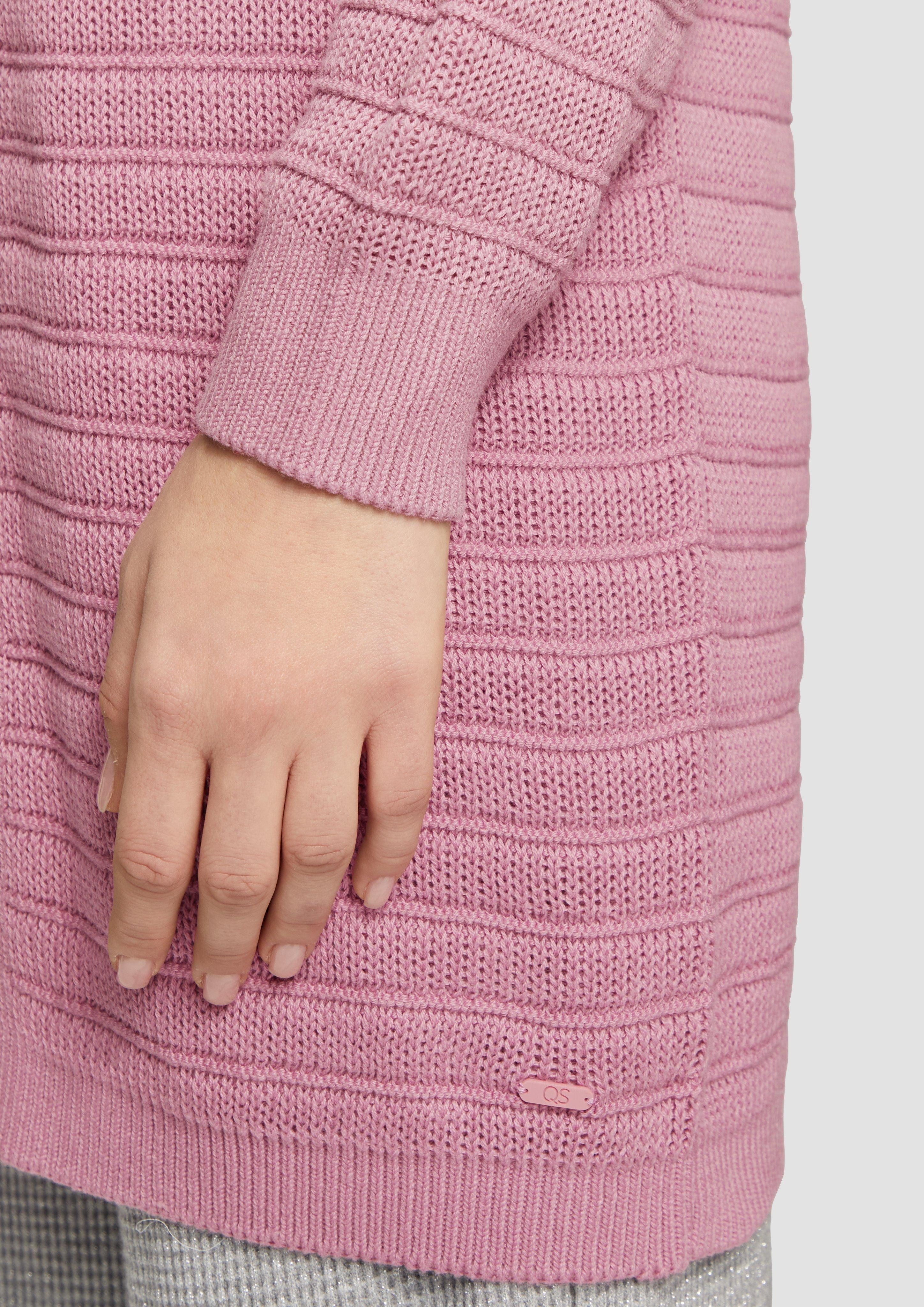 QS Funktionsjacke Offener Long-Cardigan mit Strukturmuster günstig online kaufen
