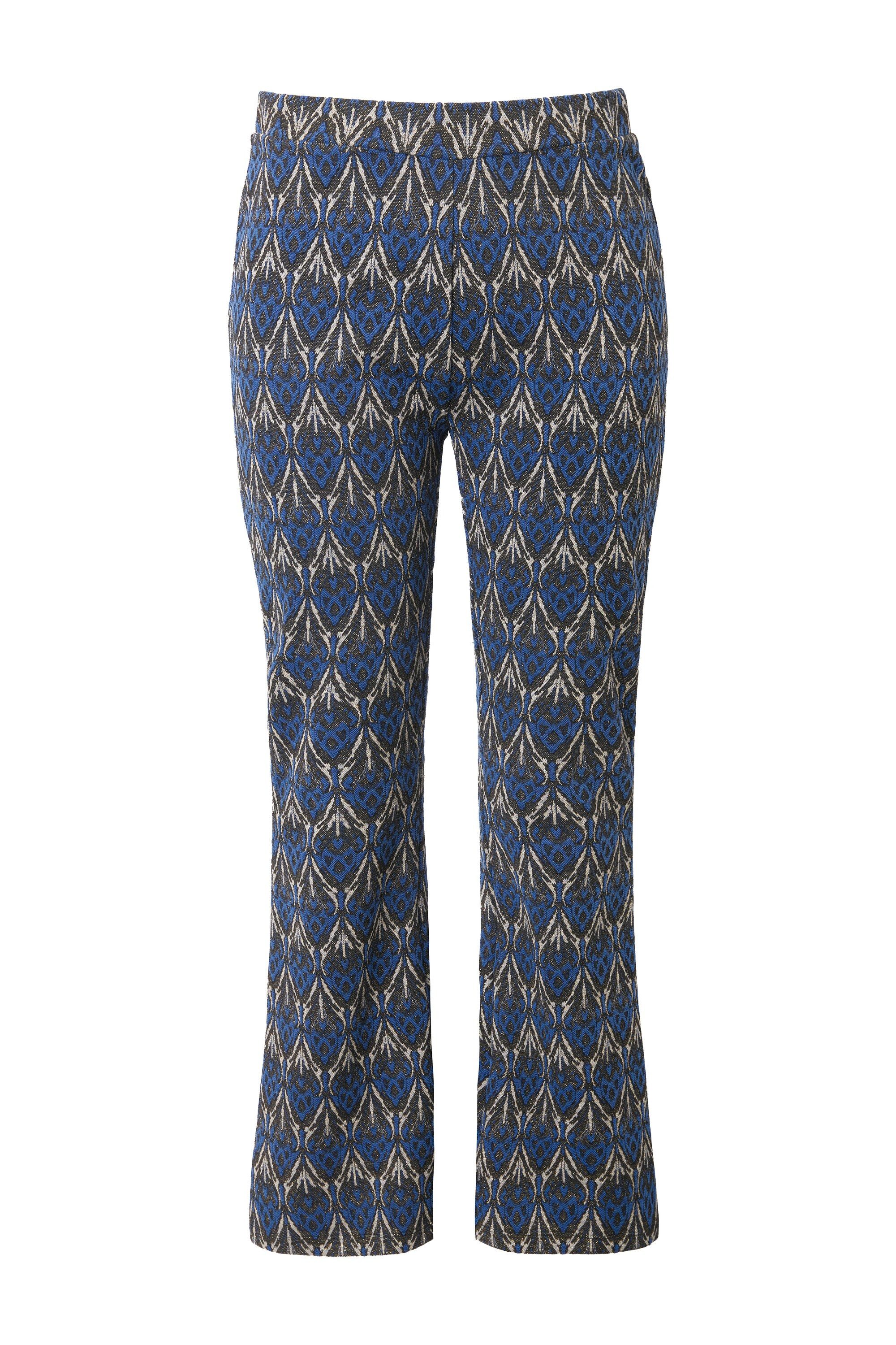 Studio Untold Schlupfhose Schlaghose Flared Legs Jacquardmuster Glitzer günstig online kaufen