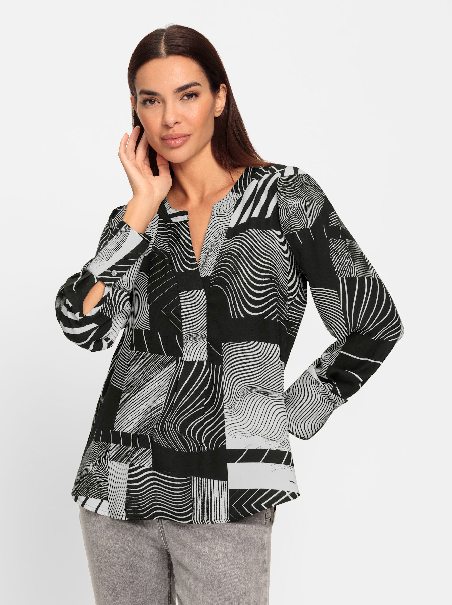 heine Klassische Bluse Druckbluse günstig online kaufen