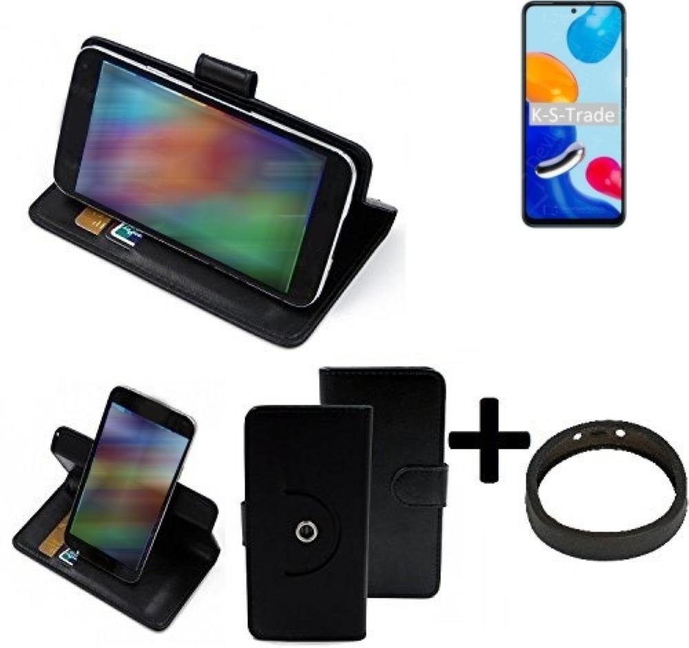 K-S-Trade Handyhülle für Xiaomi Redmi Note 11 Global, Case Schutz Hülle + Bumper Handy Hülle Flipcase Smartphone Cover