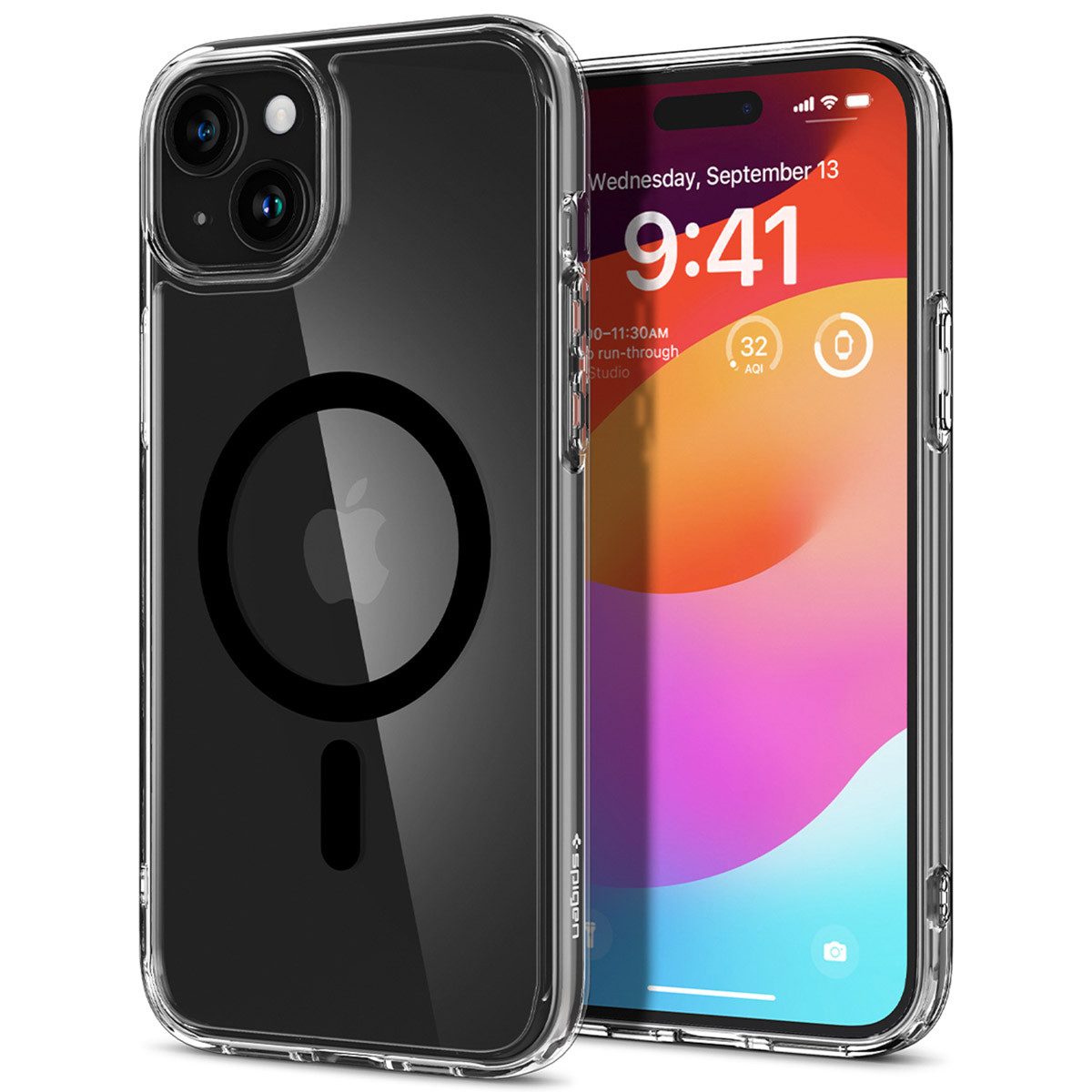 Spigen Backcover Spigen Ultra Hybrid Backcover MagSafe Apple iPhone 15 - Schwarz