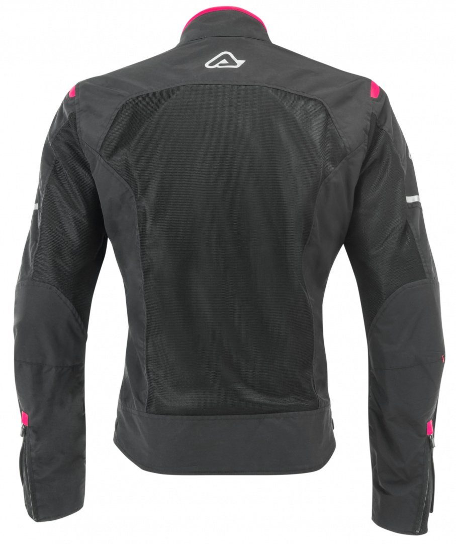 Motorradjacke Acerbis Ramsey Motorrad Vented Black/Pink Textiljacke Damen