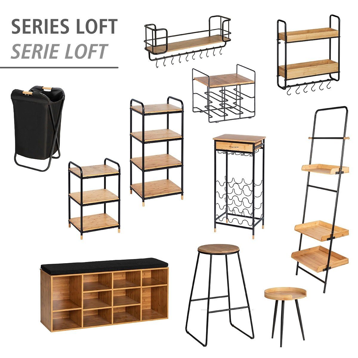 Loft, WENKO 1 + Etage Wandregal Aufhängemöglichkeiten