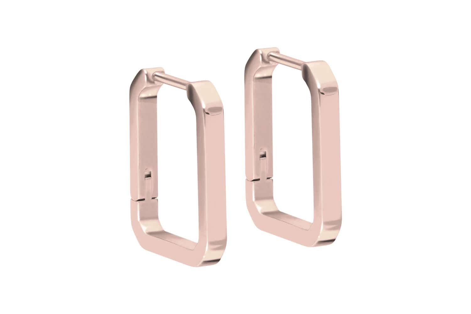 FILANGO Piercing-Set Titan Ohrclicker Creolen QUADRAT günstig online kaufen