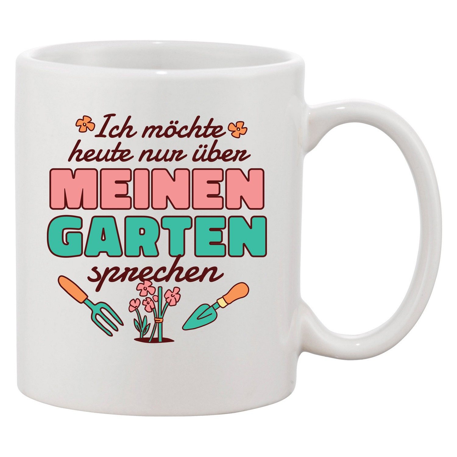 Blondie & Brownie Tasse Garten Tasse Gartenspruch Blumen Print Gärtner Hobbygärtner Geschenk, 1-tlg., Keramik, GartenSprechen Tasse Gartenspruch