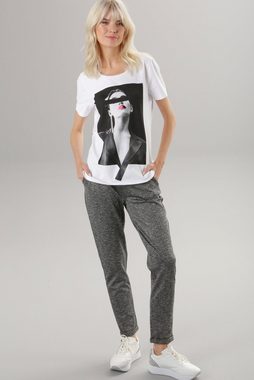 Aniston SELECTED T-Shirt mit Strasssteinen verziert