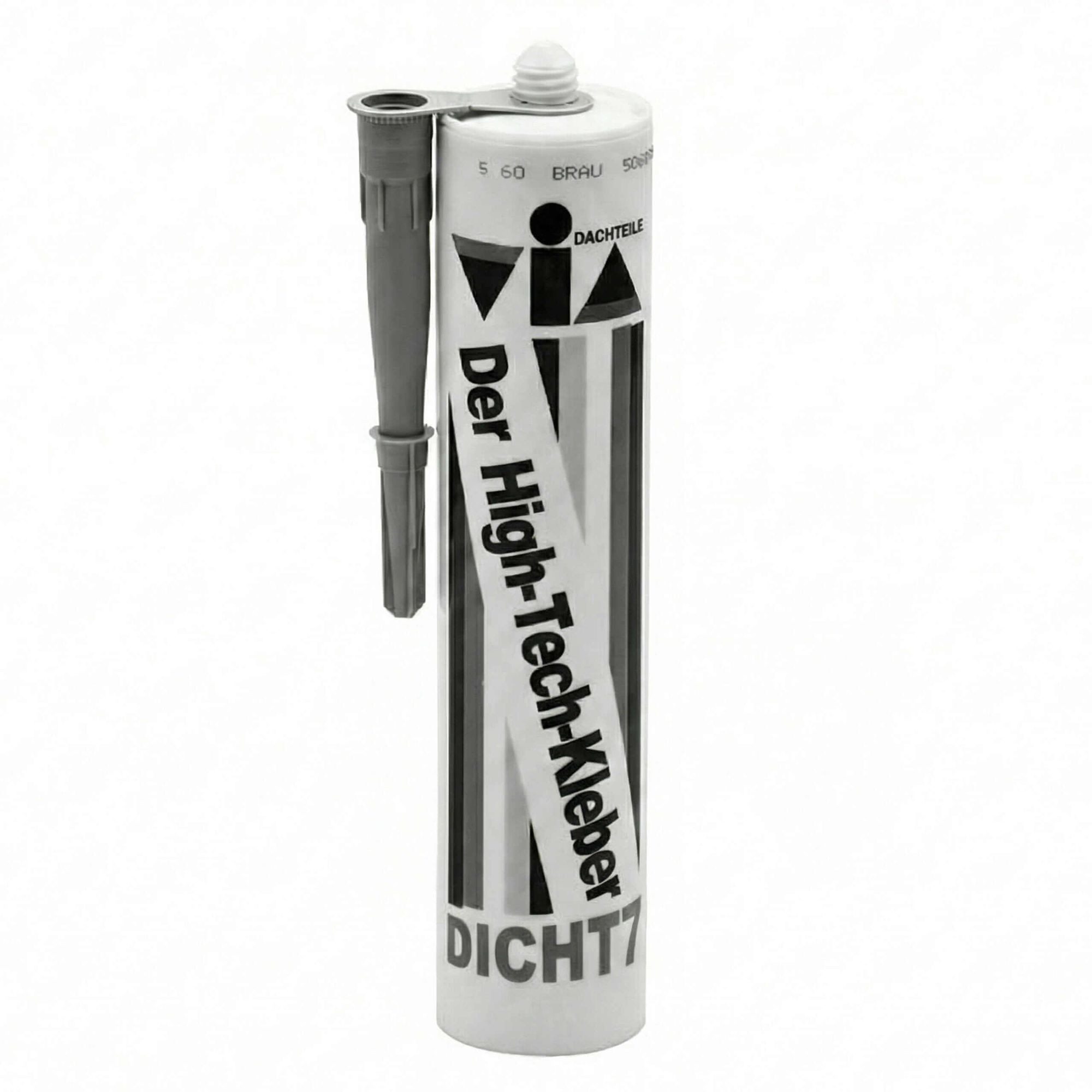 Zambelli Kleberkelle Universal Klebe- und Dichtstoff DICHT7 (310 ml, grau) Zum Kleben und Versiegeln von Kunststoff, Metall, Holz oder Glas