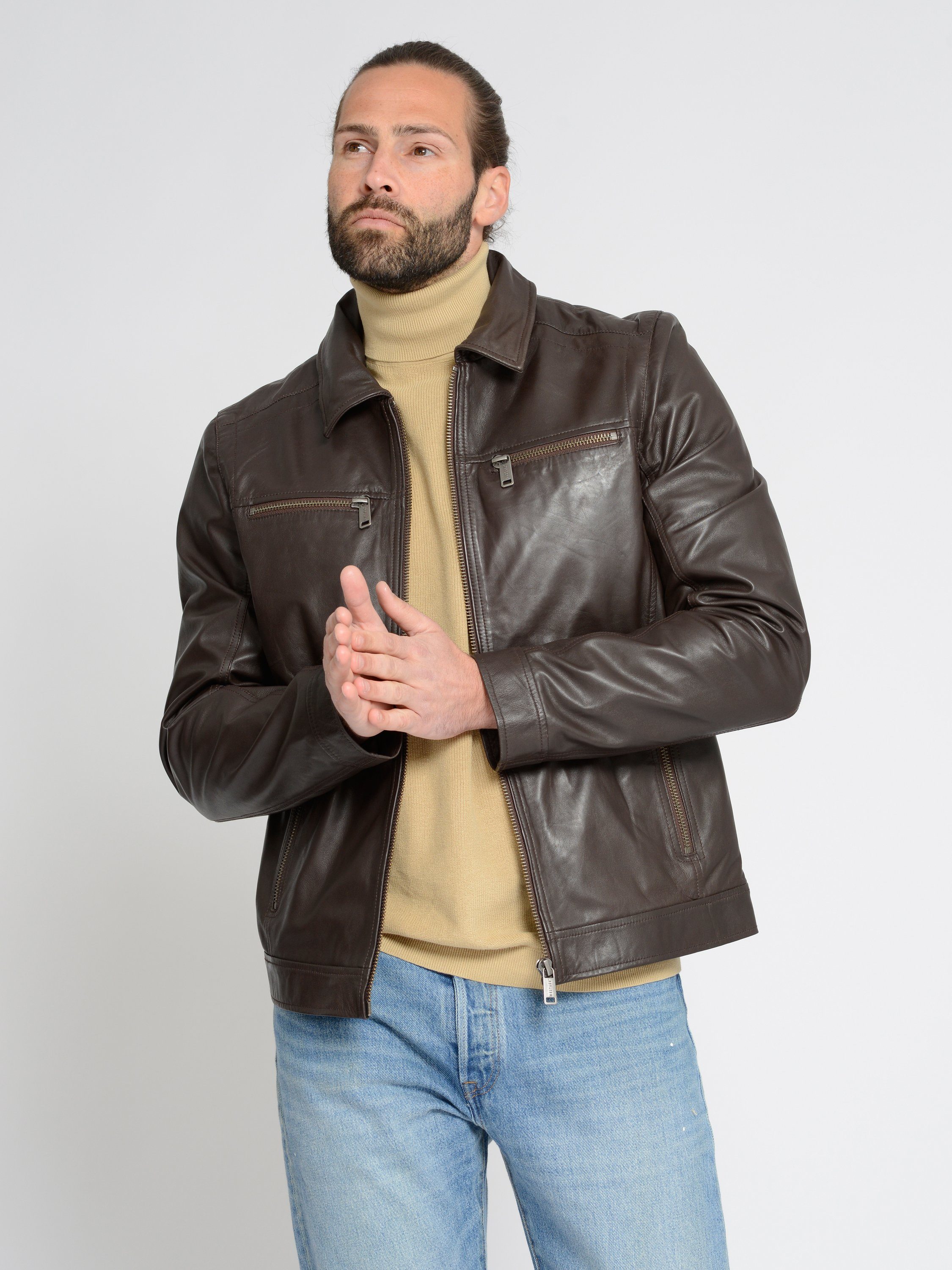 brown MUSTANG Lederjacke dark 31021630