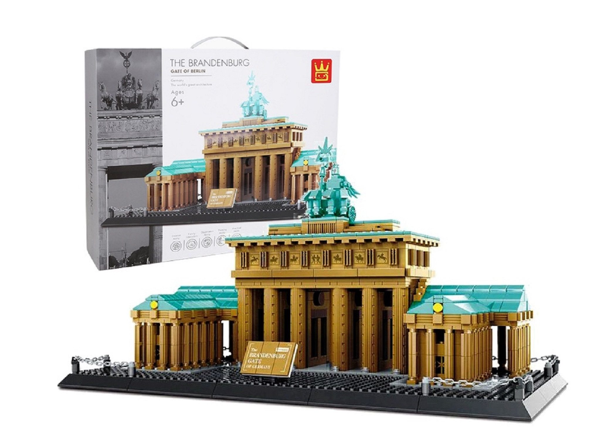 Wange Wange 6211 Das Brandenburger Tor 1.552 Teile Architecture Konstruktions-Spielset, (1552 St)