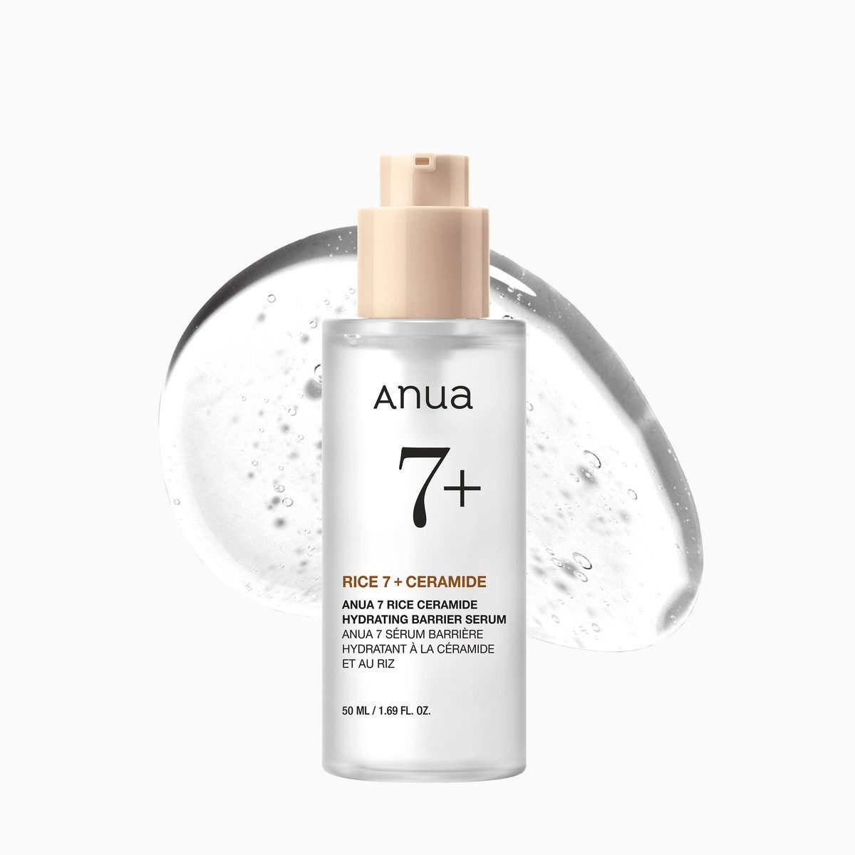 Anua Gesichtsserum Gesichtsserum 7 Rice Ceramide Hydrating Barrier Serum, 1-tlg., parfümfrei, feuchtigkeitsspendend, hautberuhigend