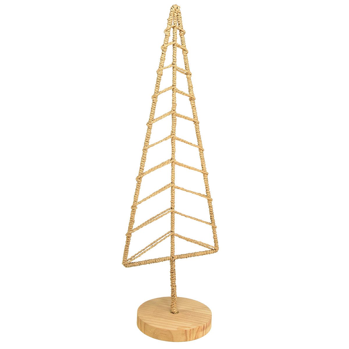Künstlicher Weihnachtsbaum Tannenbaum Deko Holz Metall Natur 18x12x51cm Weihnachten