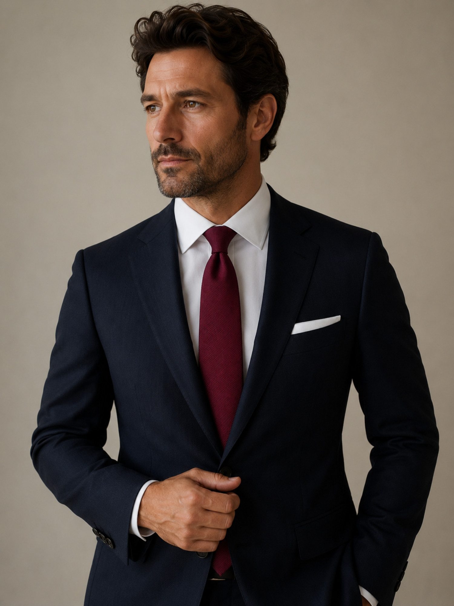 ANTALUX Krawatte Elegantes Herren Krawatte – Klassische Business-Krawatte mit Schlaufe Stilvolle Polyester-Krawatte (150 cm) mit Schlaufe & Geschenkbox