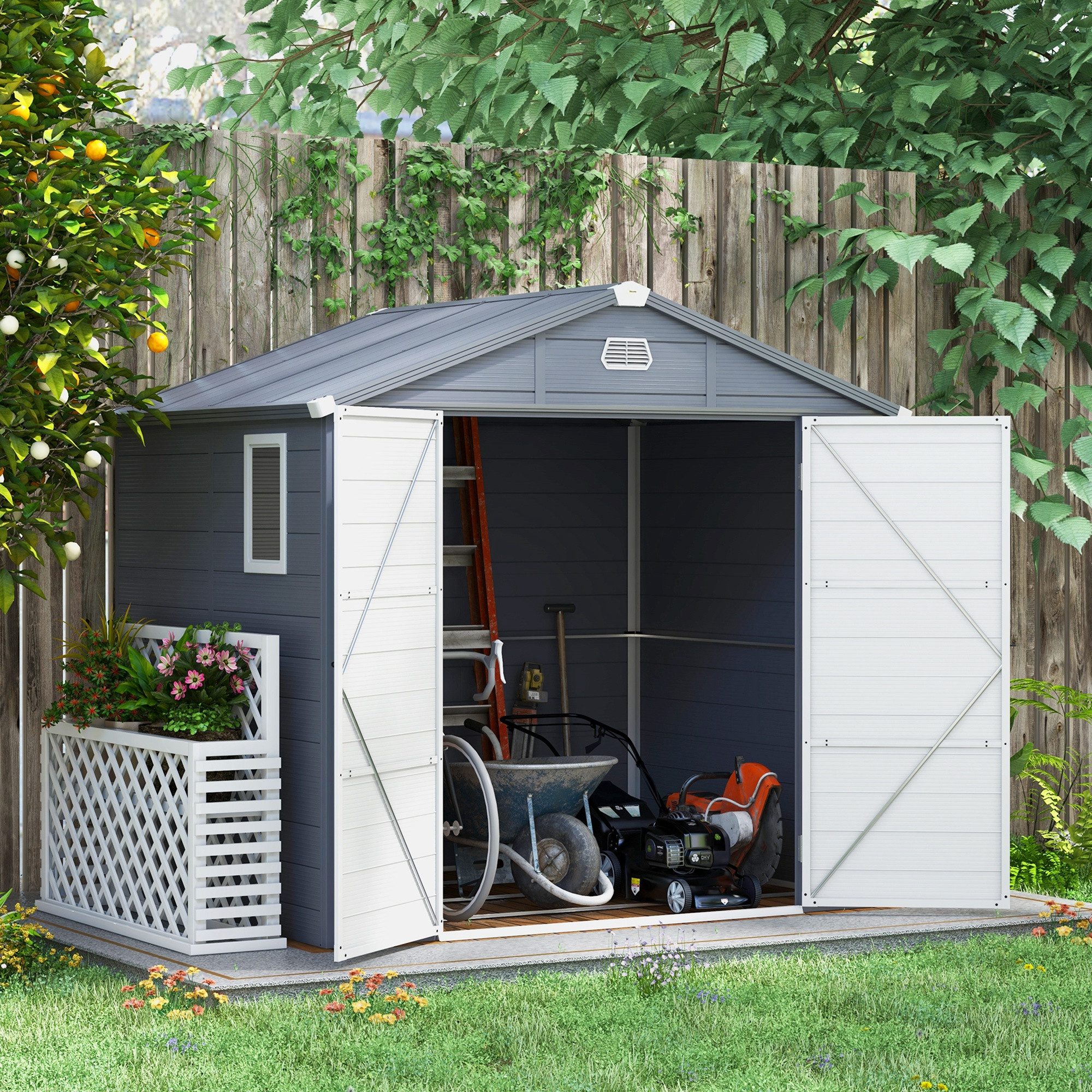Outsunny Gerätehaus 4,1m³, mit Pultdach, mit günstig online kaufen