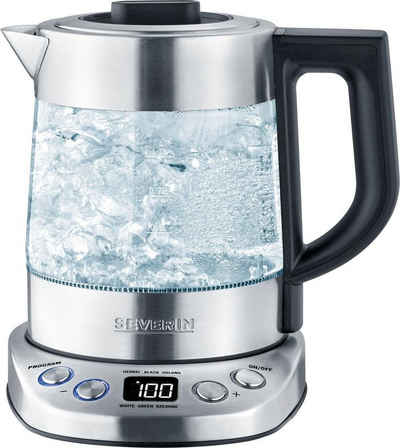 Severin Wasser-/Teekocher WK 3473, 2200 W, bis zu 1 l Wasser oder 0,75 l Tee, mit Teesieb, inkl. 5 Teeprogrammen