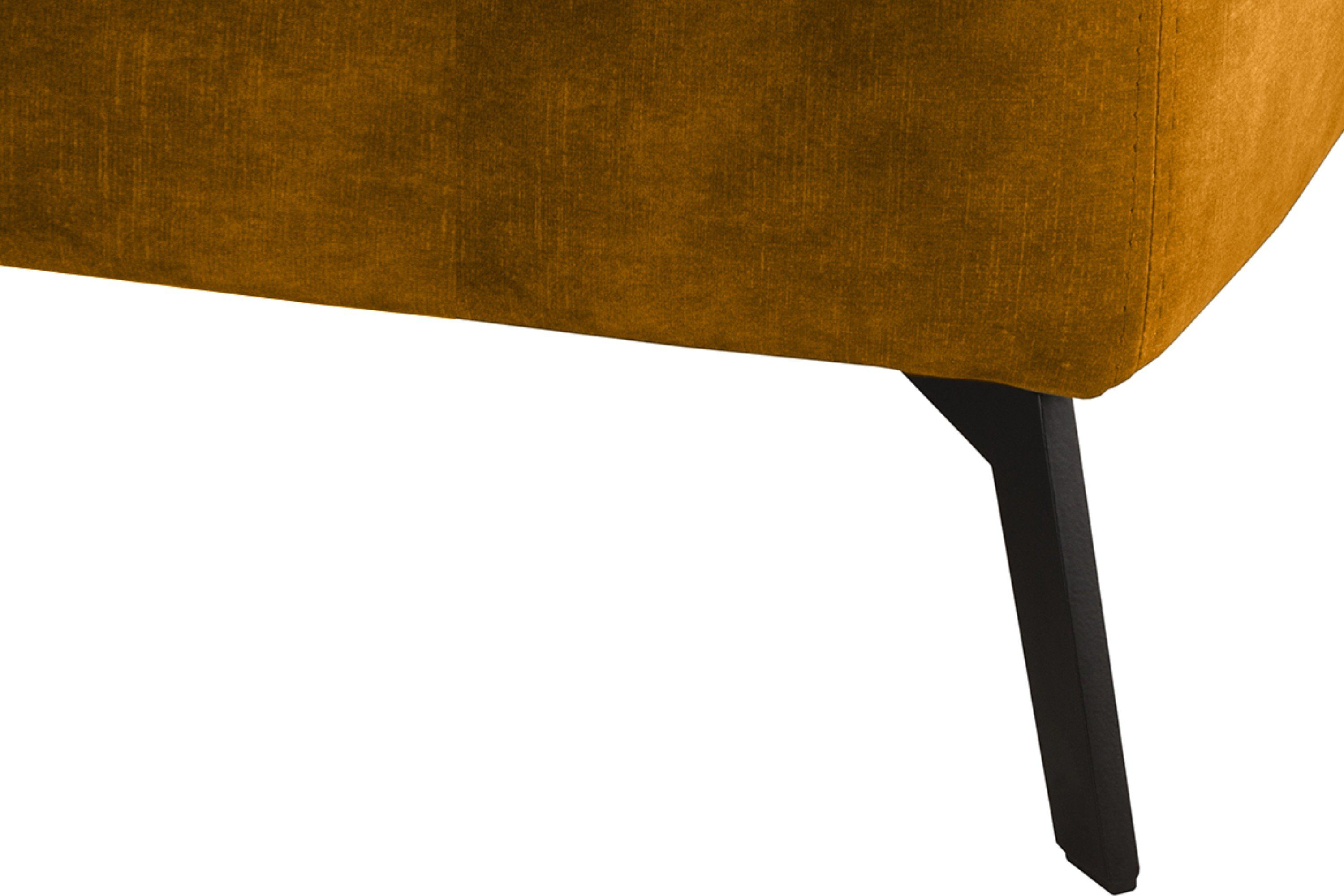 Konsimo Ecksofa NORIS Loft-Stil, links/rechts, gelb Ecksofa Beschichtung gelb Beine, hydrophobe zeitloses | hohe Design