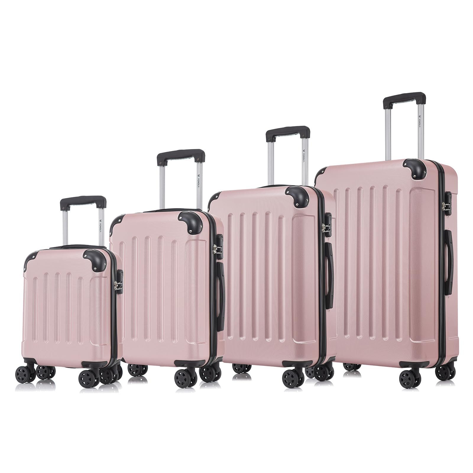 yonsly Kofferset 4er Set, Reisekoffer Trolley mit 360° Rollen ABS-Hartschal günstig online kaufen