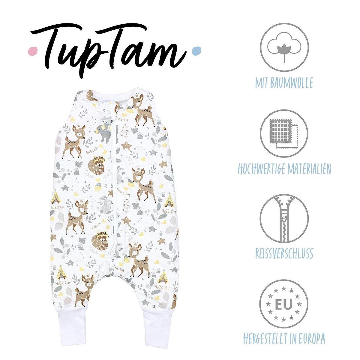 TupTam Babyschlafsack TOG 2.5 OEKO-TEX mit zertifiziert Winterschlafsack Tiere Wilde Beinen