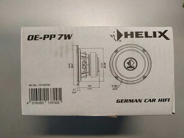 Helix OE-PP7W 18cm Subwoofer Chassis BASS Auto-Subwoofer (Helix OE-PP7W - 18cm Subwoofer Chassis BASS)