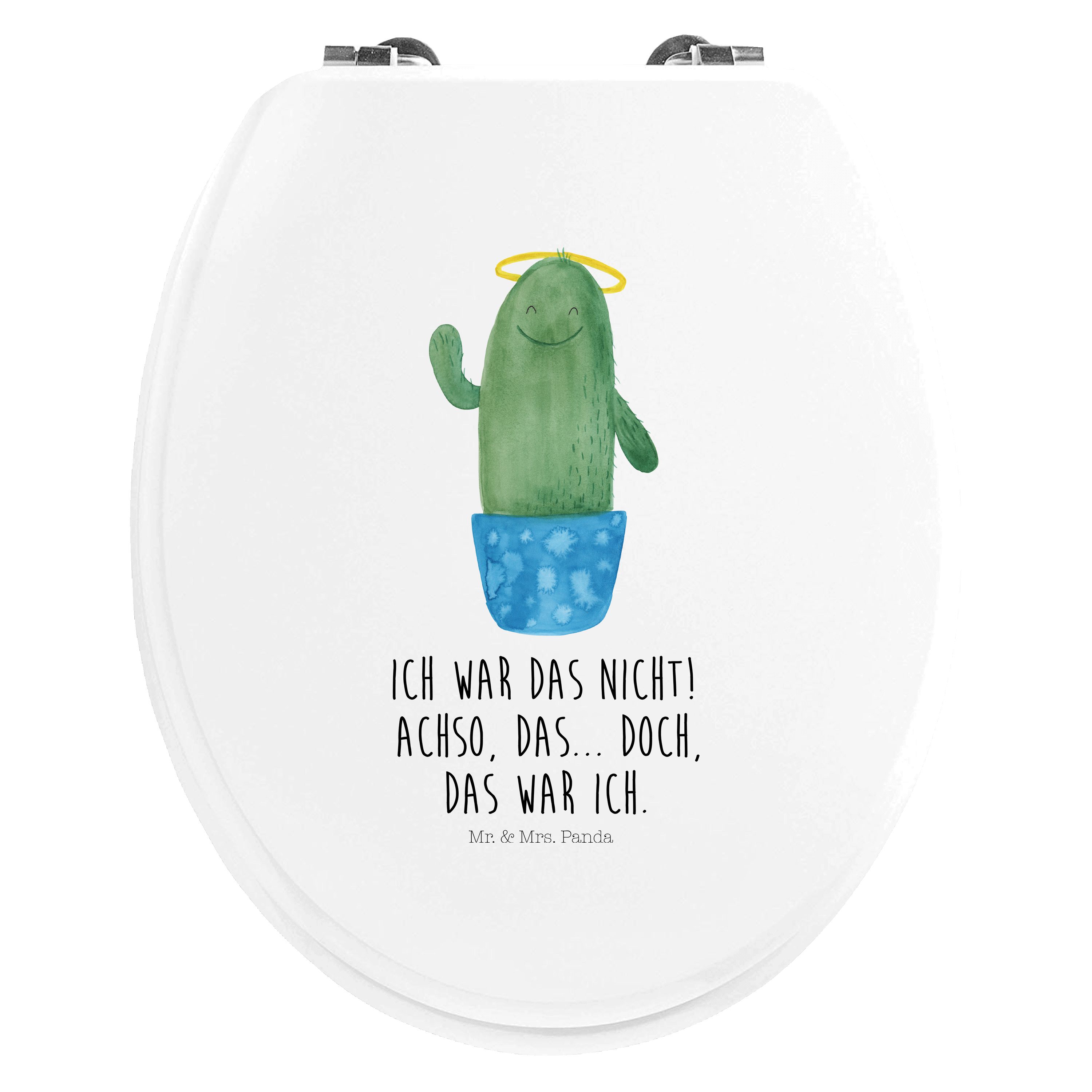 WC-Sitz Kaktus Heilig - Weiß - Geschenk, Klodeckel, Toilettendeckel, WC-Sitz