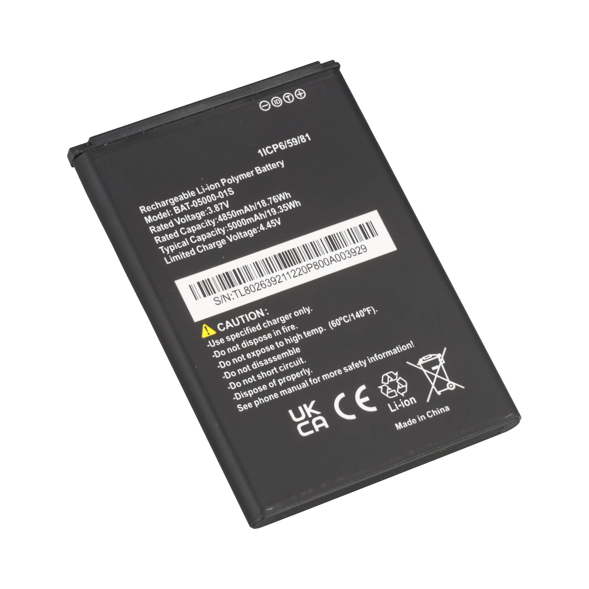 Akku passend für Sonim XP10, Li-ion, 3,87V, 5000mAh, 19,4Wh Akku