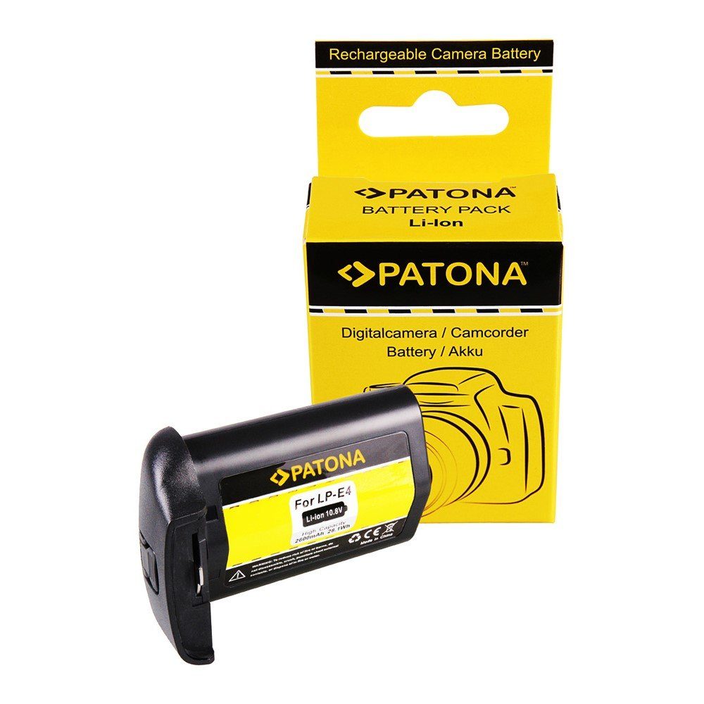 Patona Akku für Canon LP-E4 LPE4 Kamera-Akku Ersatzakku Kameraakku 2600 mAh (10,8 V, 1 St), EOS 1D IV Mark III EOS 1Ds