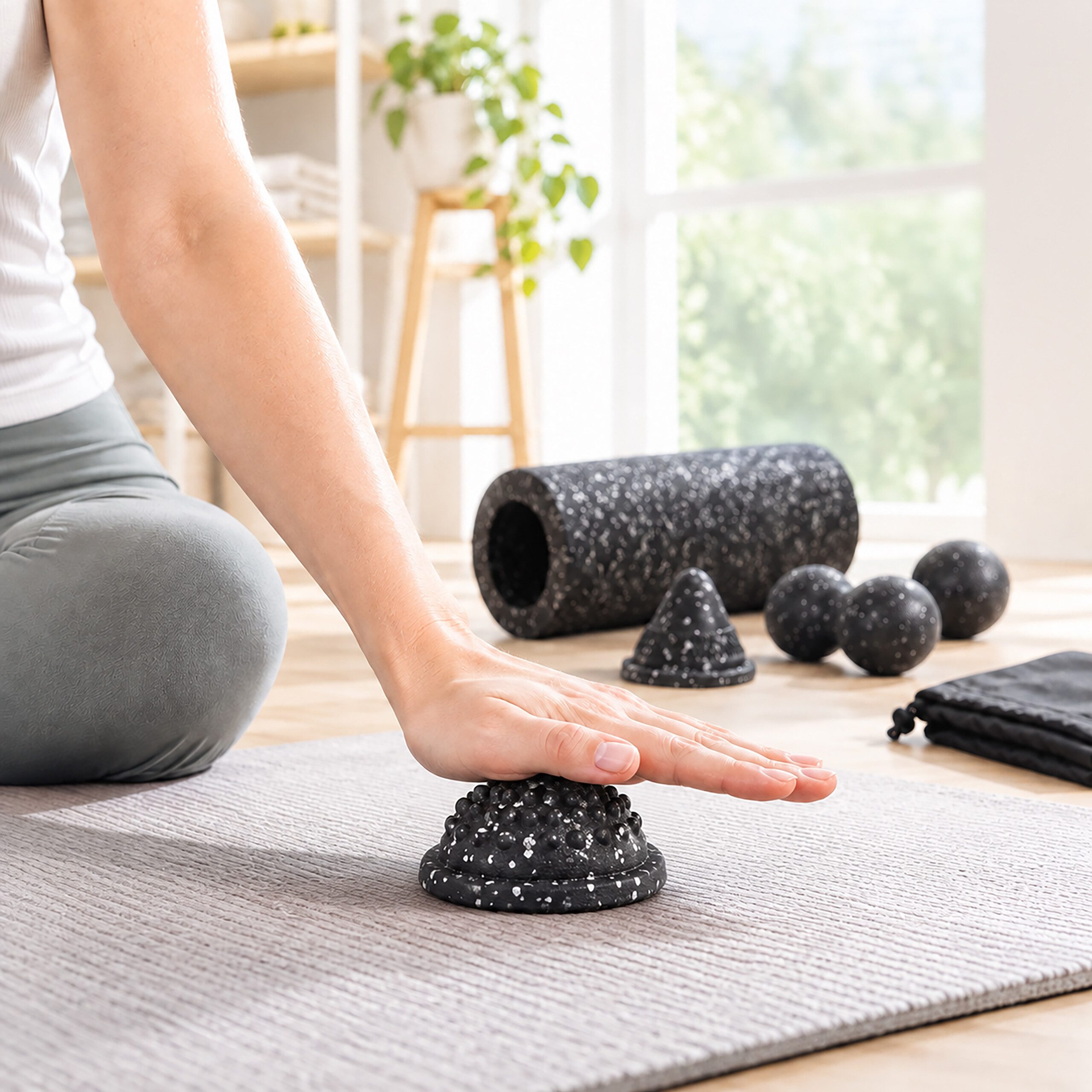 relaxdays Faszienrolle 5-teiliges Set, 5-tlg. – Bild 3 von 5