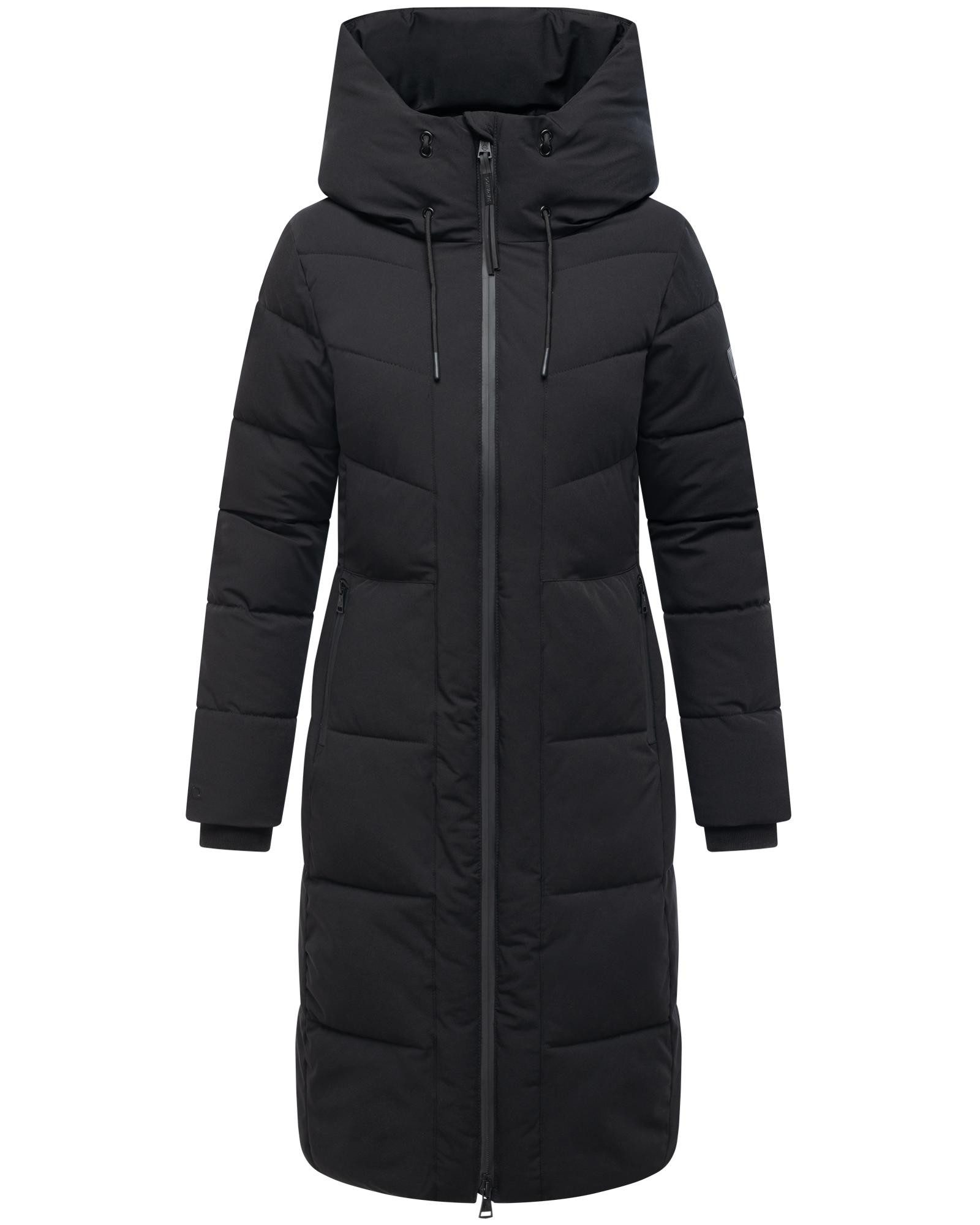 Navahoo Steppmantel Schokokuss XIV Warmer Damen gesteppter Wintermantel mit Kapuze