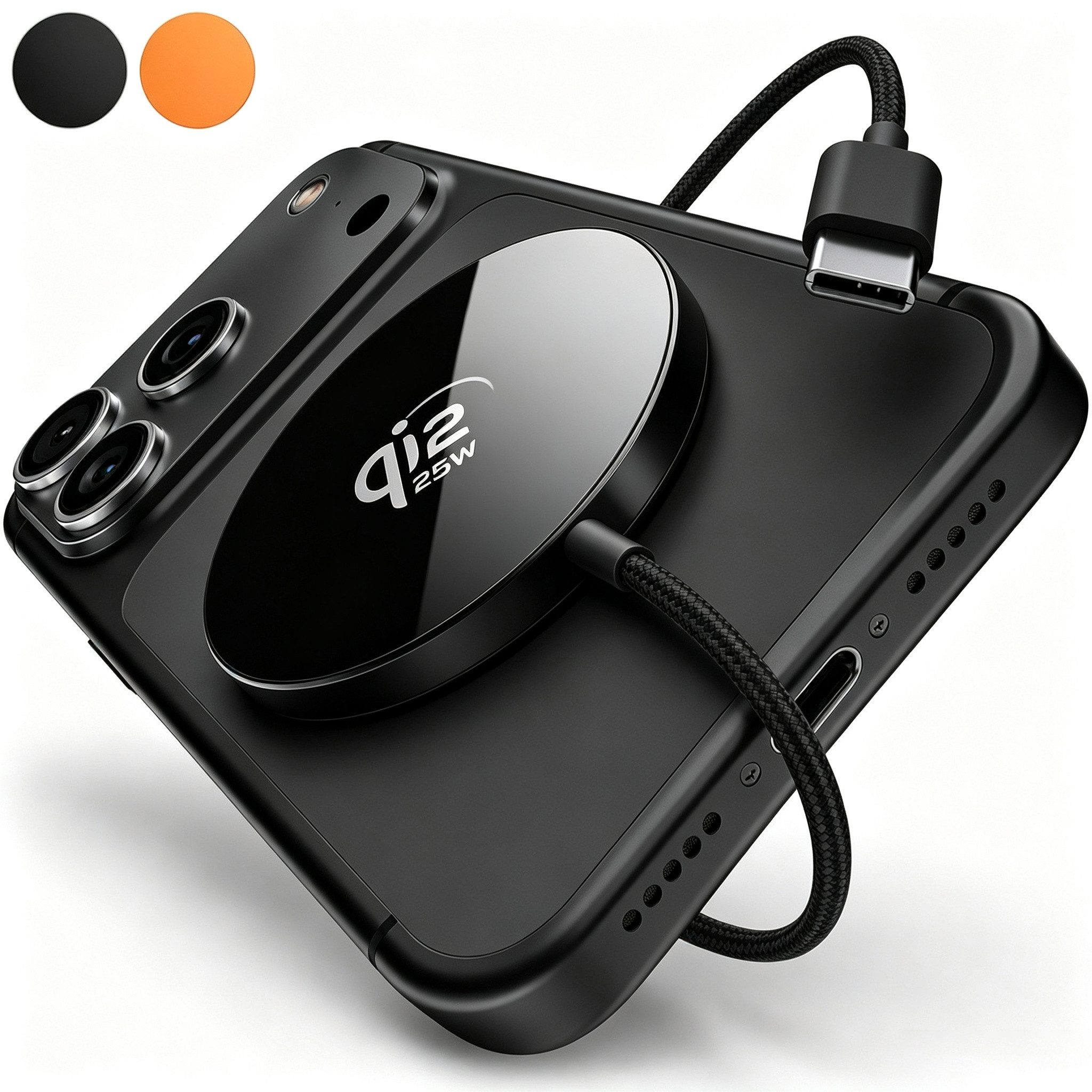 ibettertec Magnetisches Schnellladegerät 25W Qi-Ladegerät Fast Wireless Charger Induktions-Ladegerät (Induktive Ladestation Kompatibel mit, iPhone 16/16 Plus/16 Pro/16 Pro Max / iPhone 17/17 Pro/17 Pro Max, Kabelloses Induktionsladegerät, Schnelles Kabell