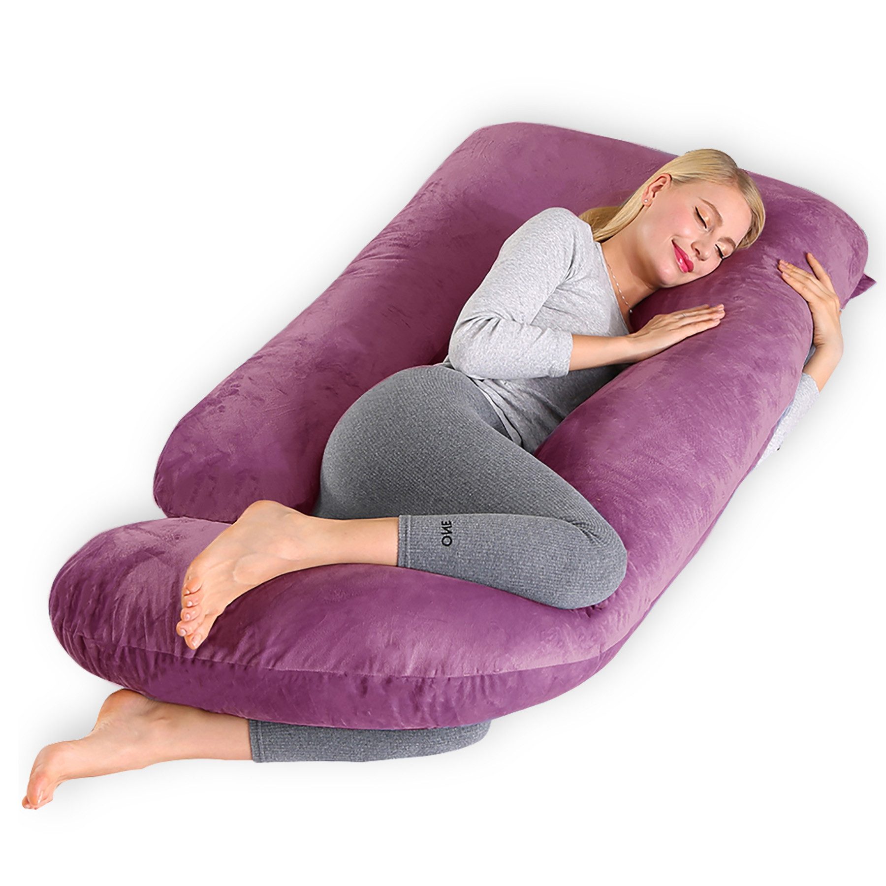CALIYO Seitenschläferkissen Stillkissen, J-förmiges Schwangerschaftskissen günstig online kaufen