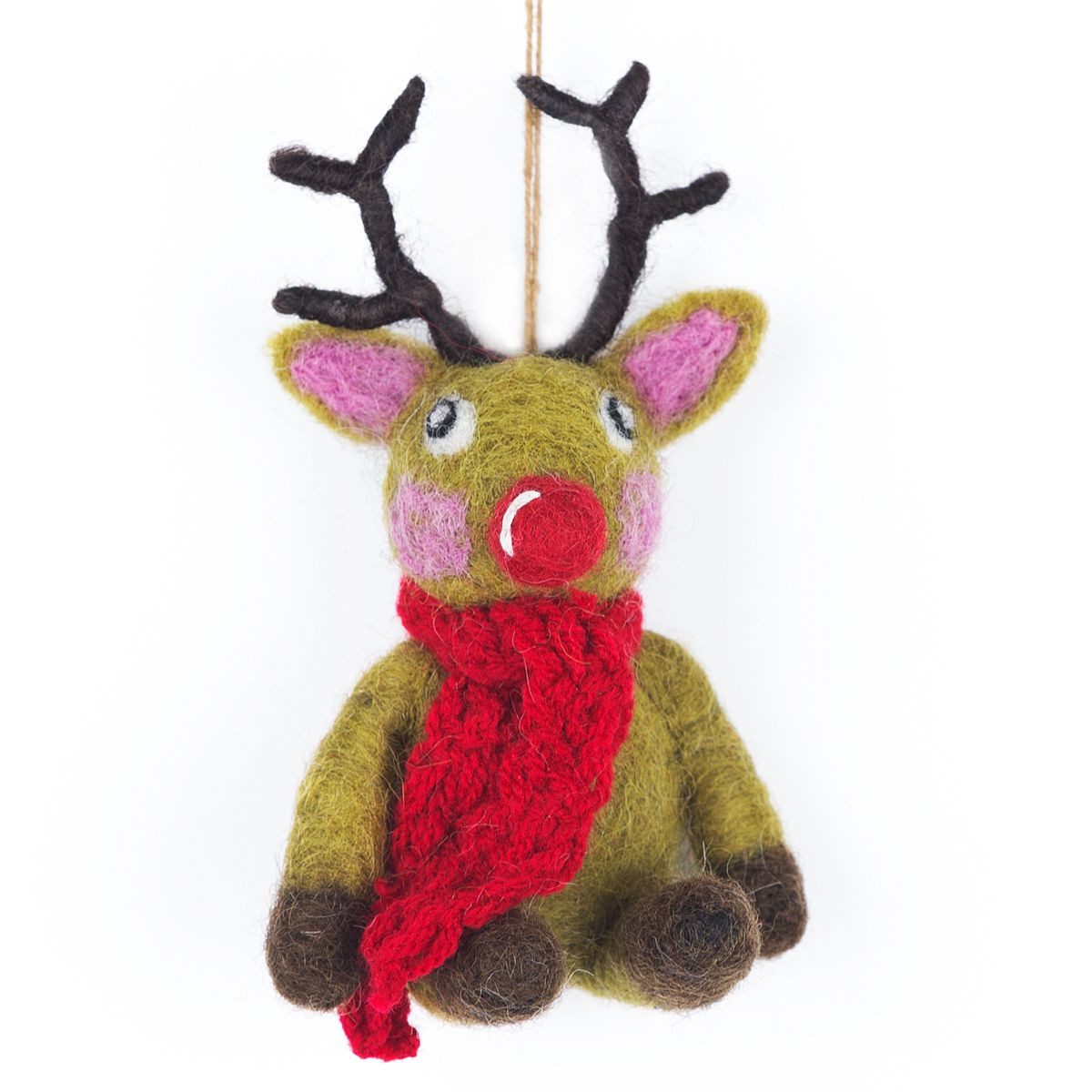 felt so good Christbaumschmuck Rentier mit Schal as Filz