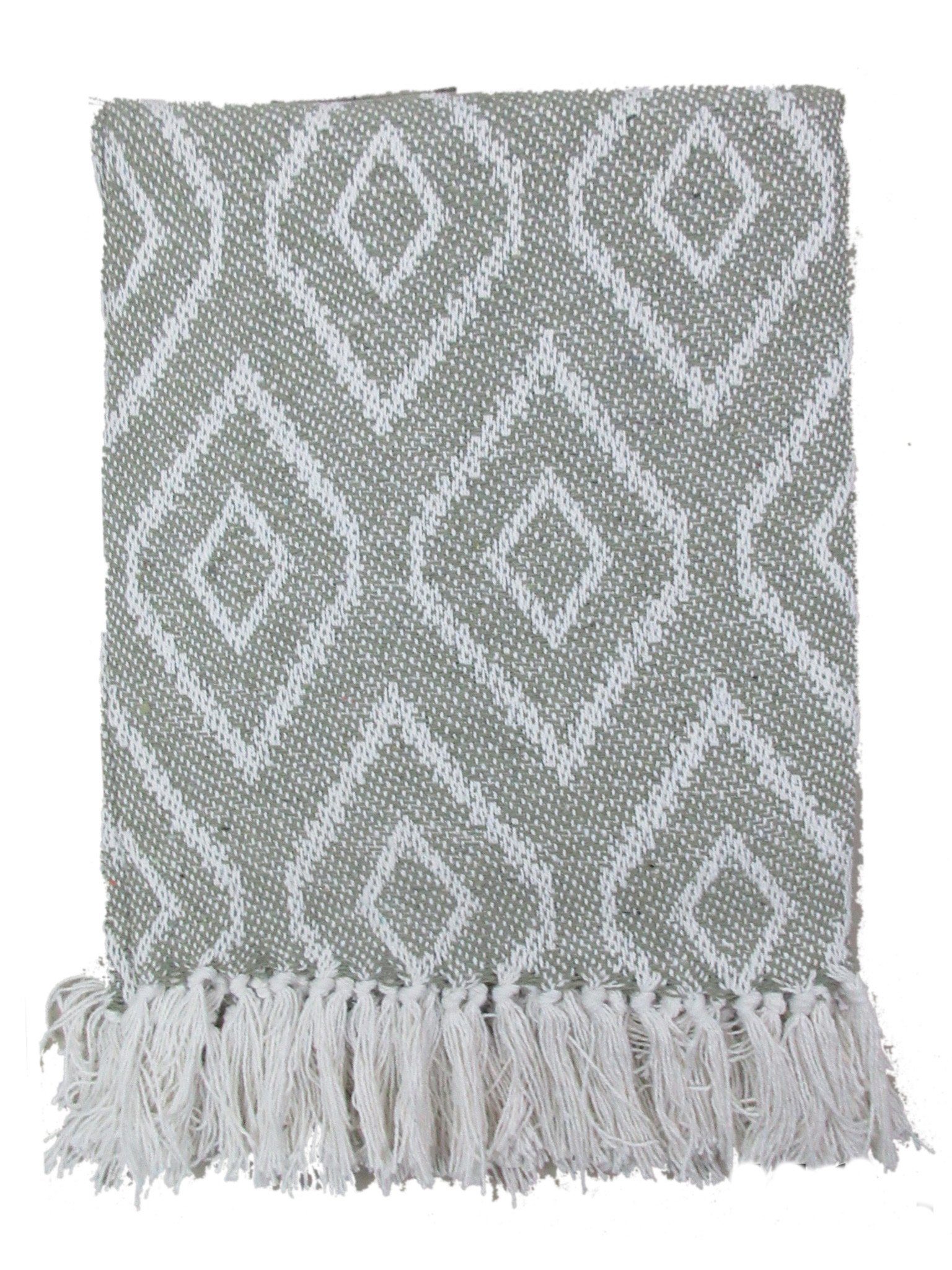 Wohndecke Wohndecke gemustert beige weiß Plaid Sofadecke Boho Tagesdecke, Cosy Home Ideas, auch als Strandtuch oder Tagesdecke geeignet