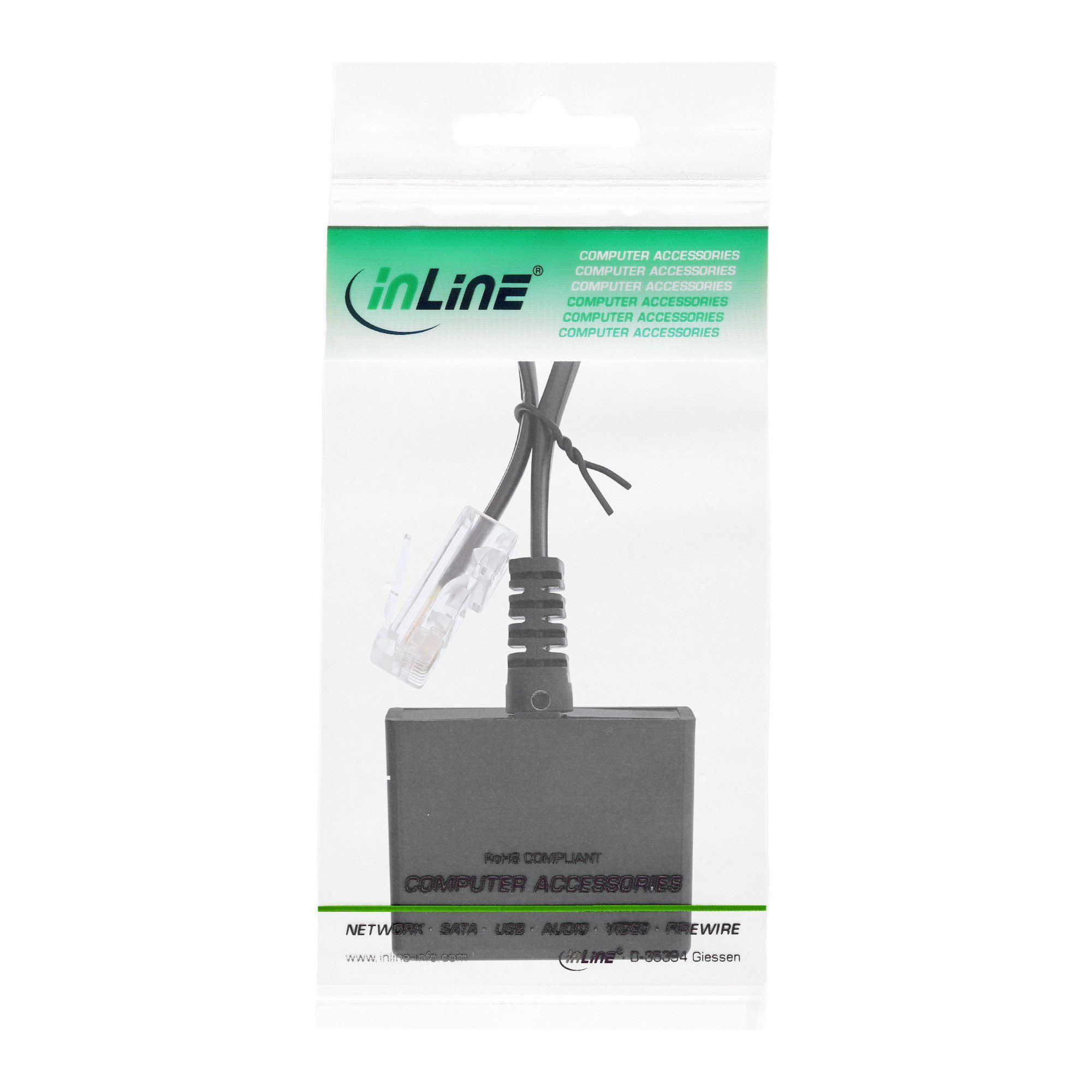 Inline InLine® TAE Adapterkabel RJ45 Stecker auf TAE-N & RJ11 Buchse Telefonkabel