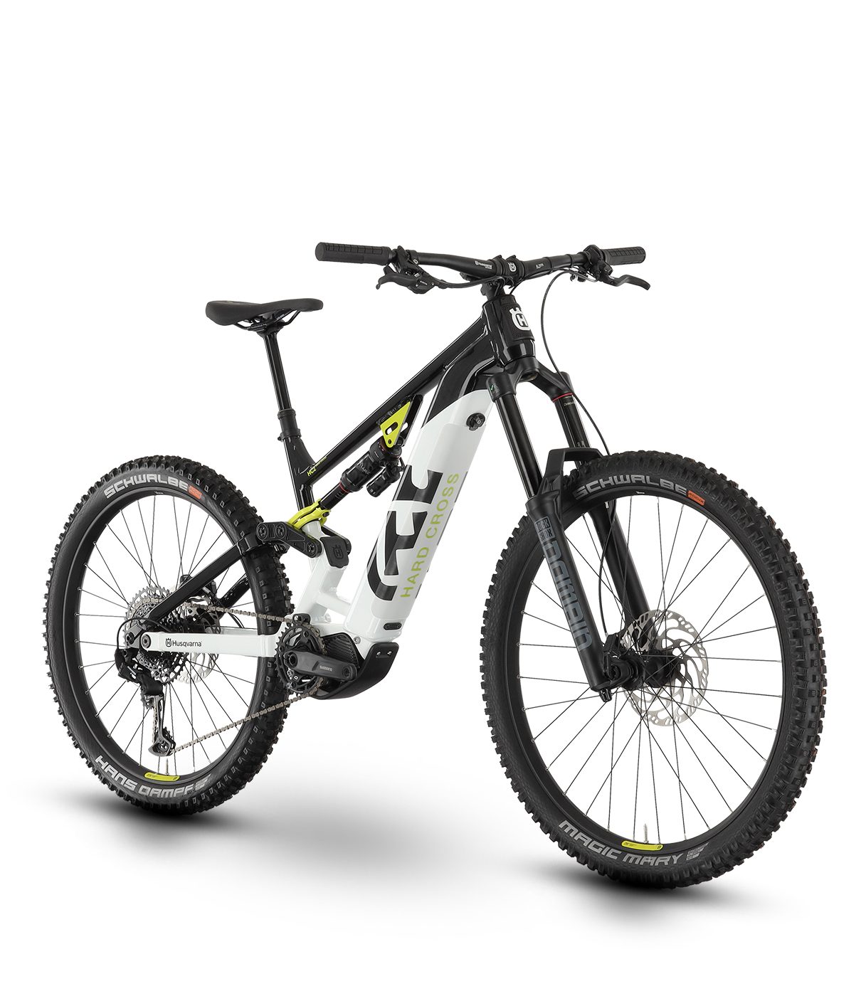 Husqvarna E-BICYCLES E-Bike Husqvarna Hard Cross H2, 12 Gang SRAM SX Eagle SRAM SX Eagle, 12-S Schaltwerk, Kettenschaltung, Mittelmotor, (mit Akkuladegerät, mit Akku-Schlüssel), Abfahrtgeeignet, Trailgeeignet, Bikeparkgeeignet
