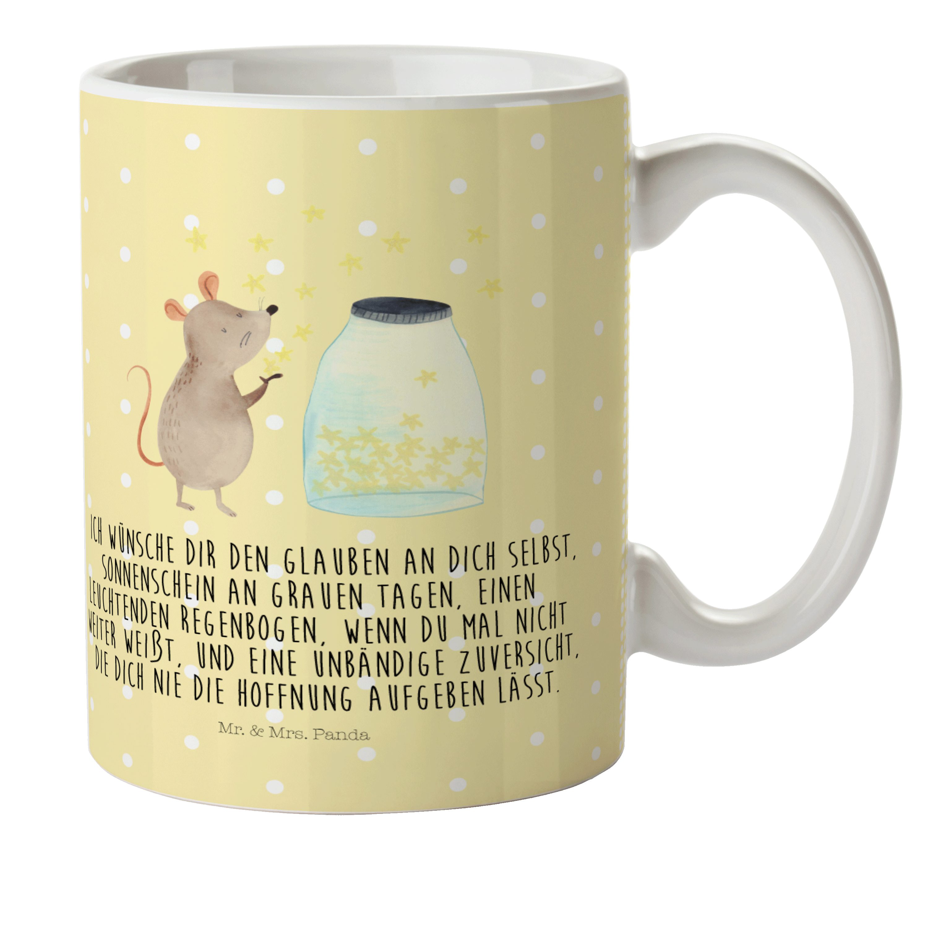 Mr. & Mrs. Panda Kinderbecher »Maus Sterne Gelb Pastell Hoffnung