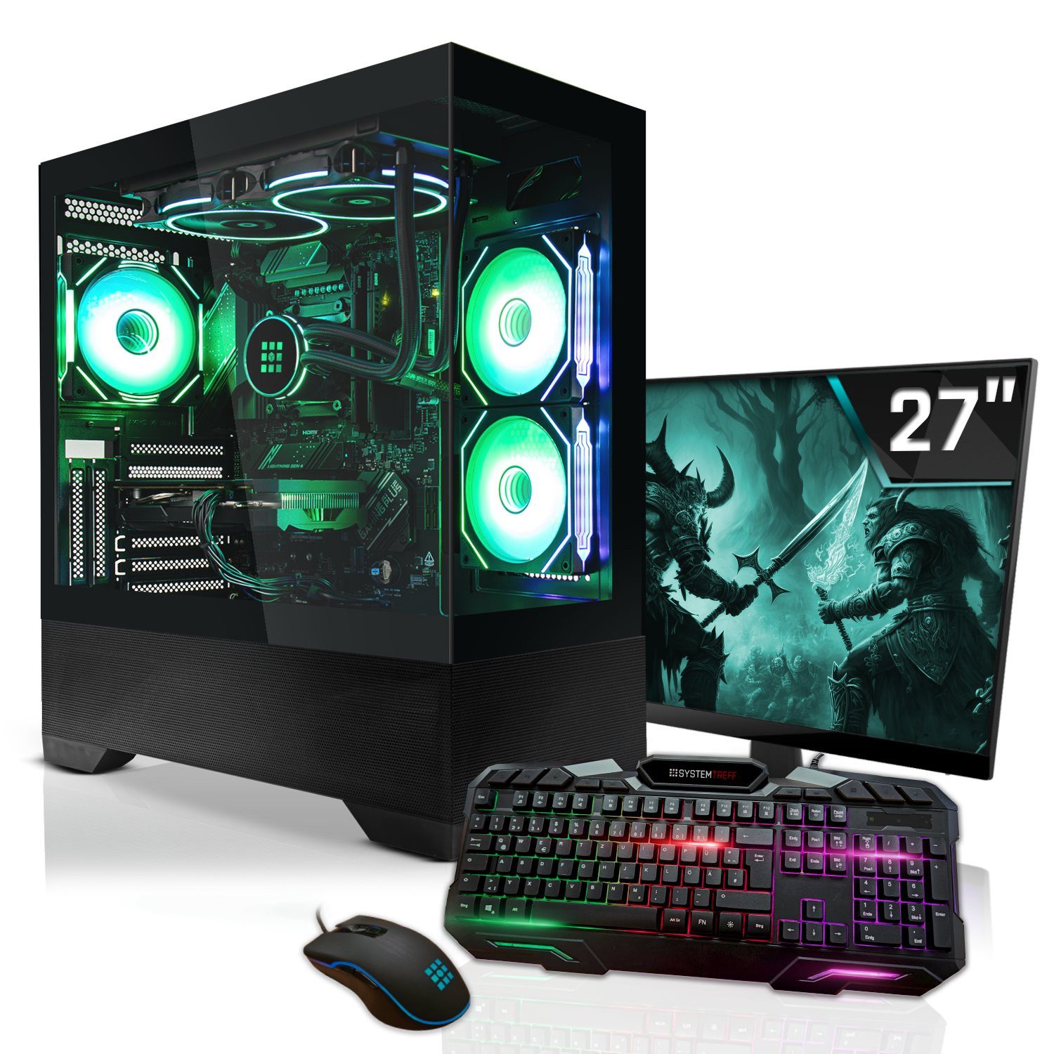 SYSTEMTREFF Gaming-PC-Komplettsystem (27", Intel Core i9 13900KF, Nvidia GeForce RTX 5060 Ti, 32 GB RAM, 1000 GB SSD)