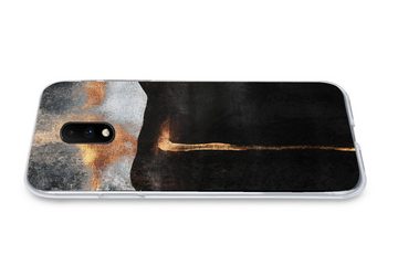 MuchoWow Handyhülle Abstrakt - Gold - Chic - Schwarz - Grau, Phone Case, Handyhülle OnePlus 7, Silikon, Schutzhülle