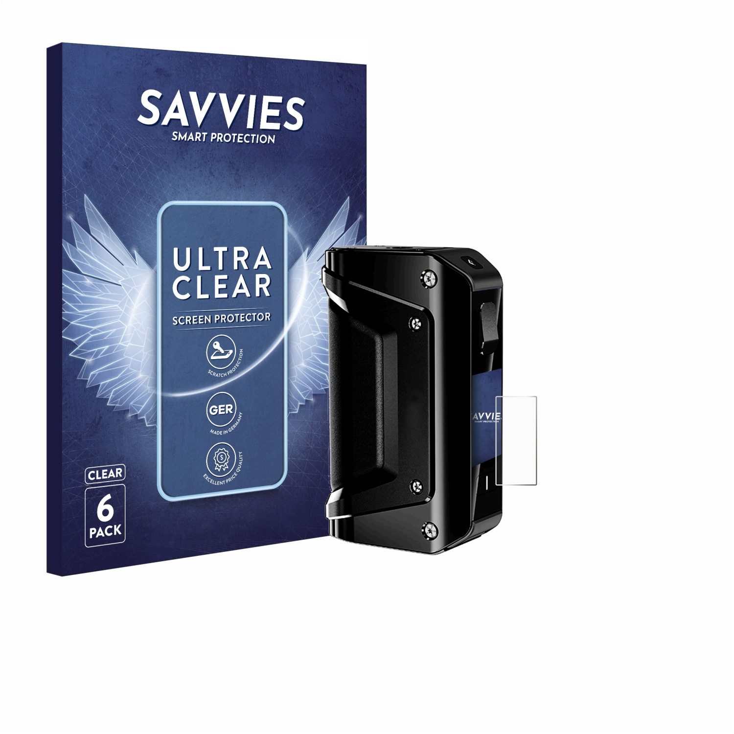 Savvies Displayschutzfolie Schutzfolie für geekvape Aegis 3, 6 Stück, Displayschutz Schutz Folie Klar Transparent
