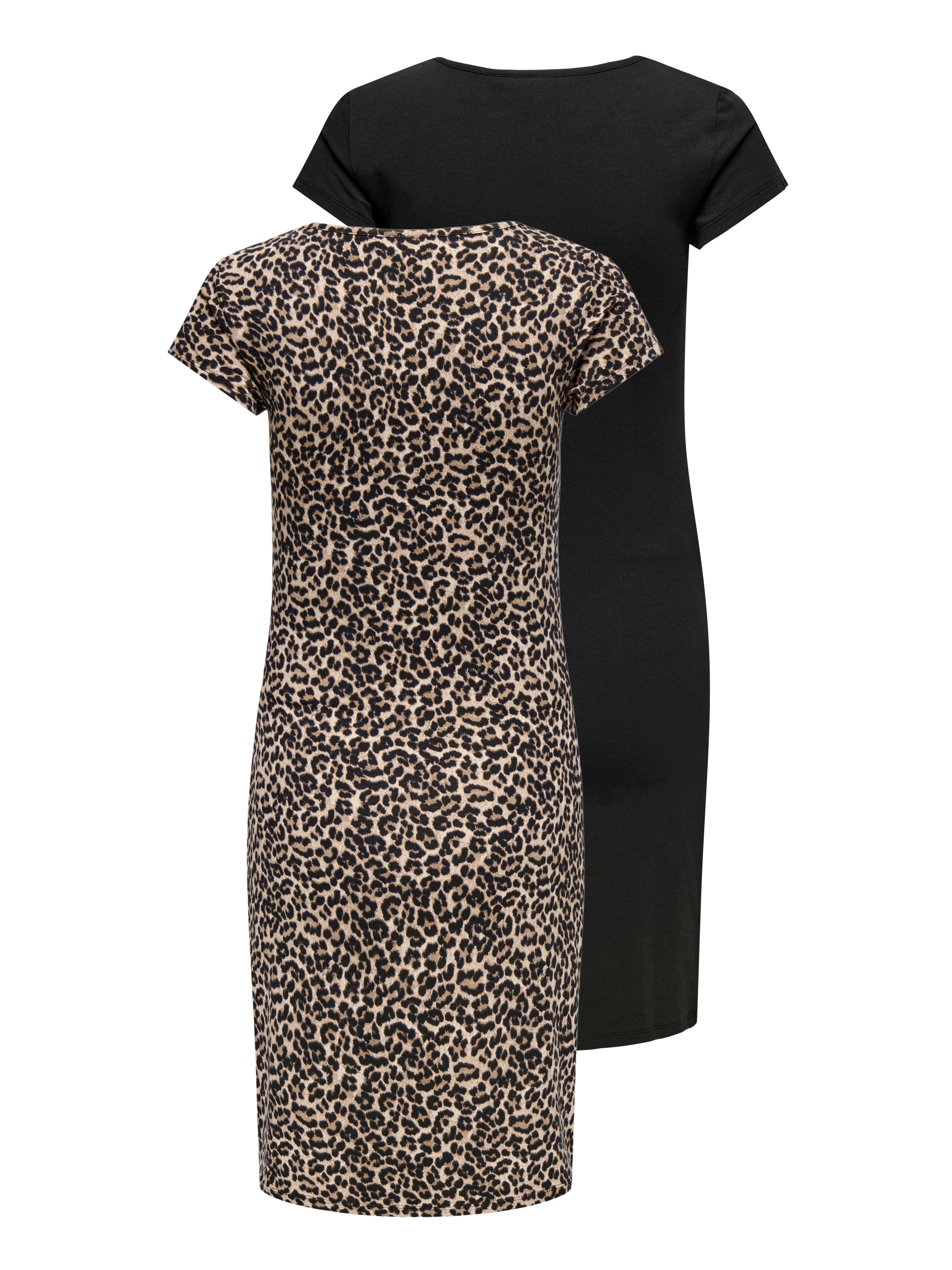 ONLY MATERNITY Umstandskleid OLMLOVELY LIFE S/S DRESS 2-PCK NOOS (Packung, 2-tlg)