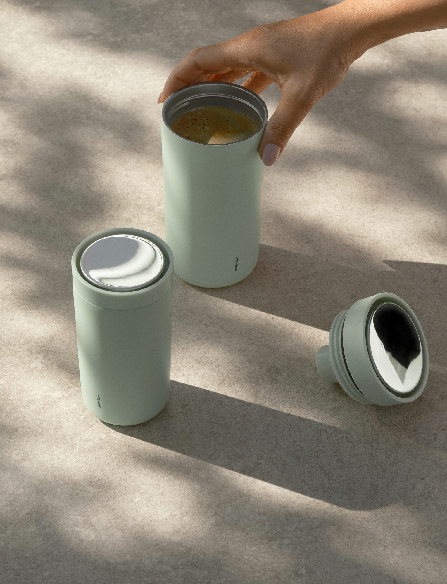 Stelton Thermobecher Stelton To Go Click Thermobecher 0.4 l, PP Kunststoff,Edelstahl