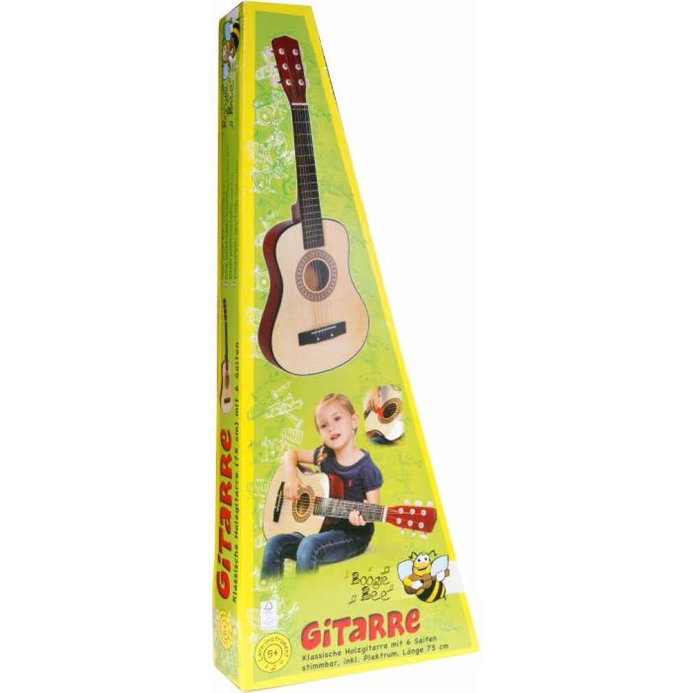 Signalpfeife BGB Holzgitarre mit 6 Saiten, 75cm